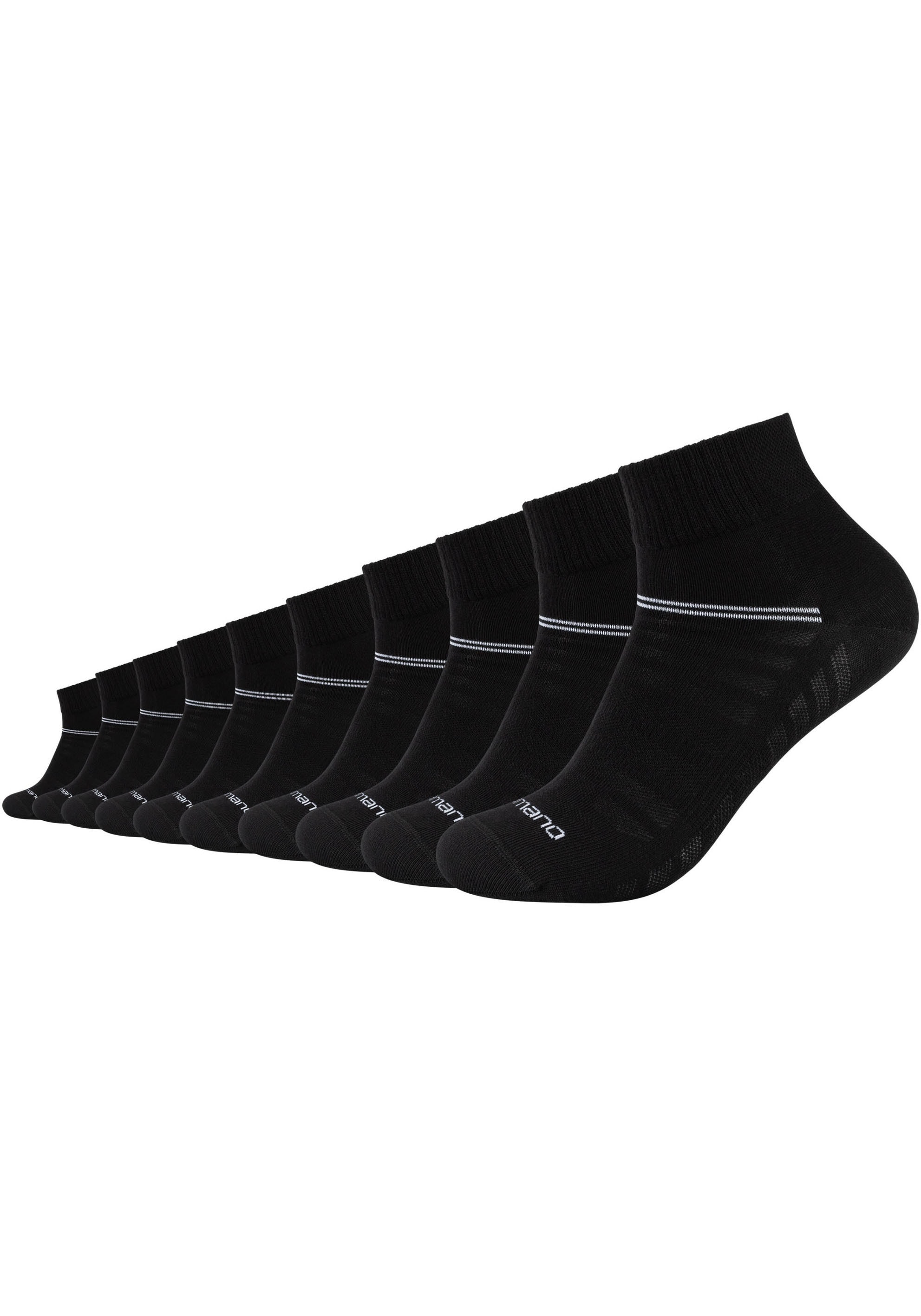 Camano Sneakersocken »mesh ventilation«, (10 Paar), Mesh-Belüftung: Optimales Fussklima bei jeder Aktivität
