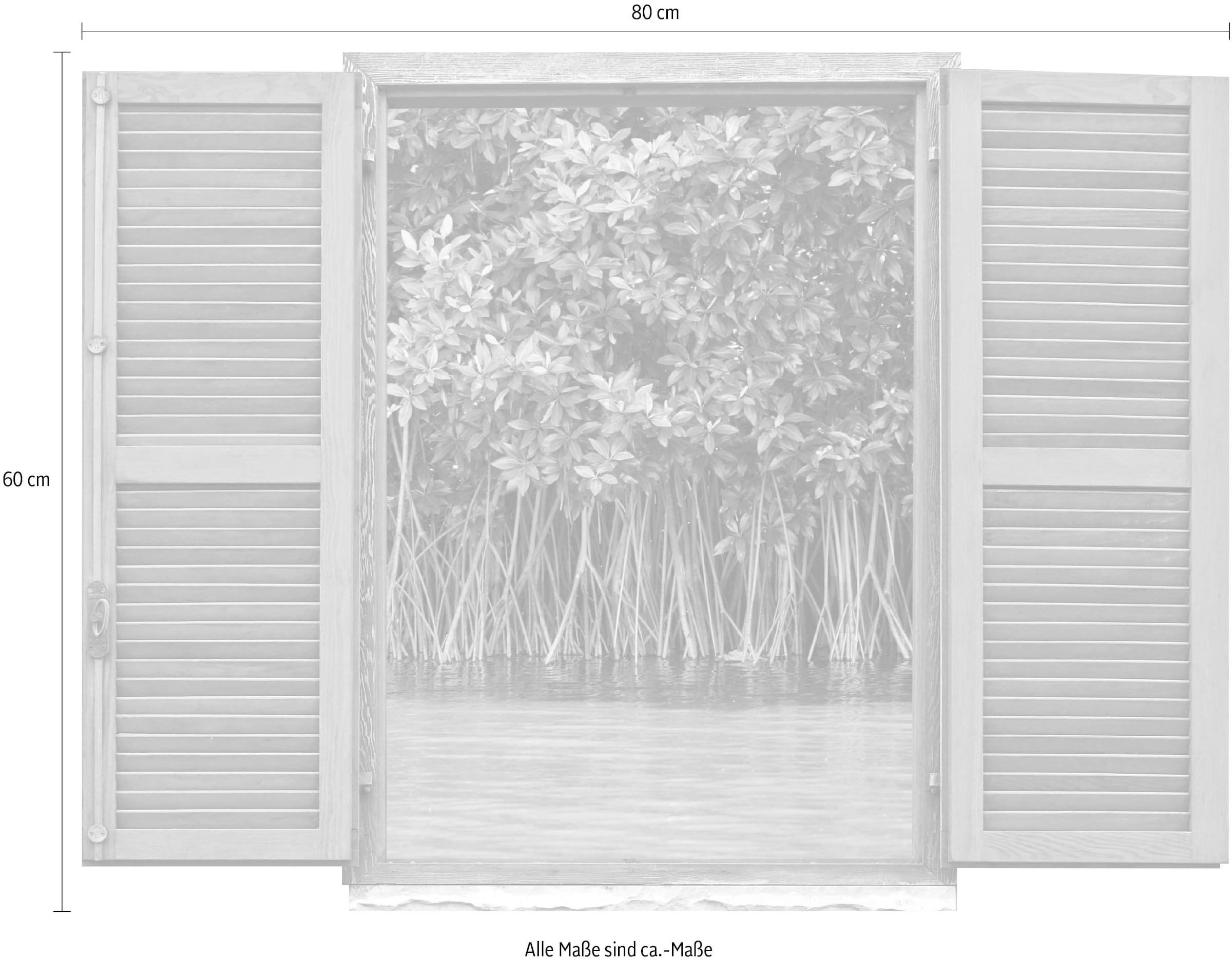 queence Wandtattoo »Bäume im See«, (1 St.), Wandsticker, Wandbild, selbstklebend, 3D, Fenster