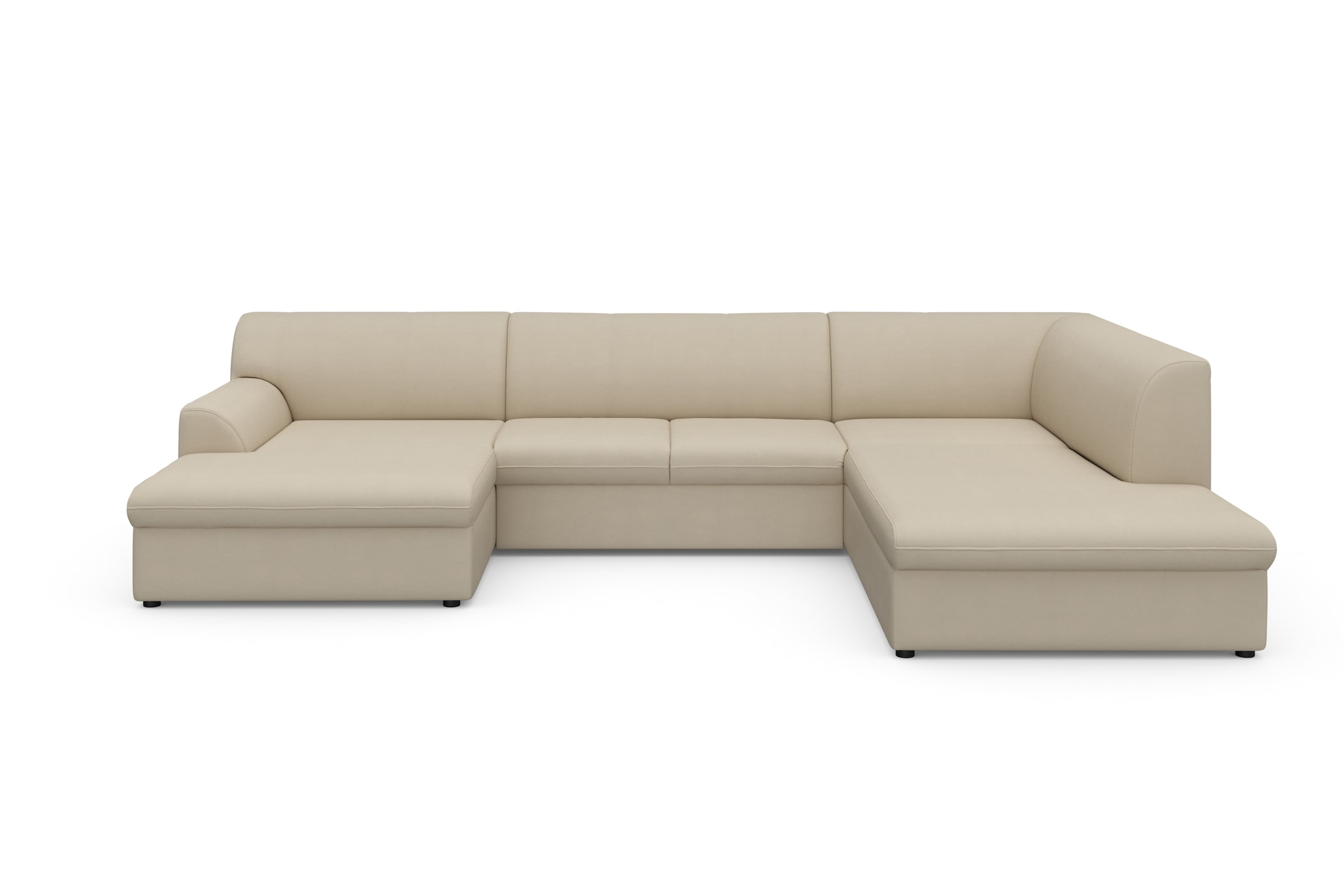 DOMO collection Wohnlandschaft »Topper, elegant und zeitlos, komfortabel, U-Form«, wahlweise mit Bettfunktion