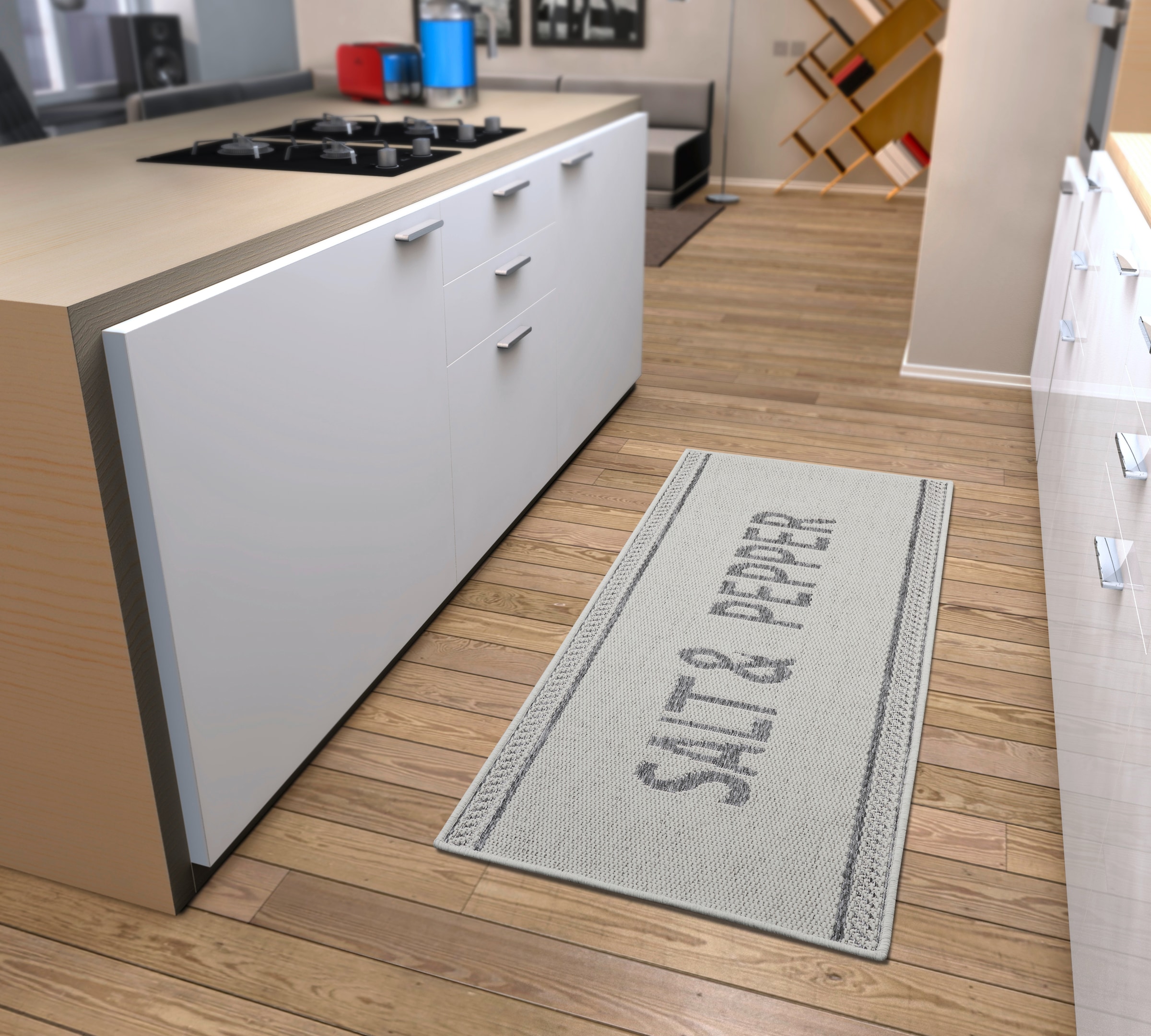 HANSE Home Küchenläufer »Salt & Pepper«, rechteckig, 5 mm Höhe, Läufer, Rutschfest, Küchenteppich, Küche, Teppich, Pflegeleicht