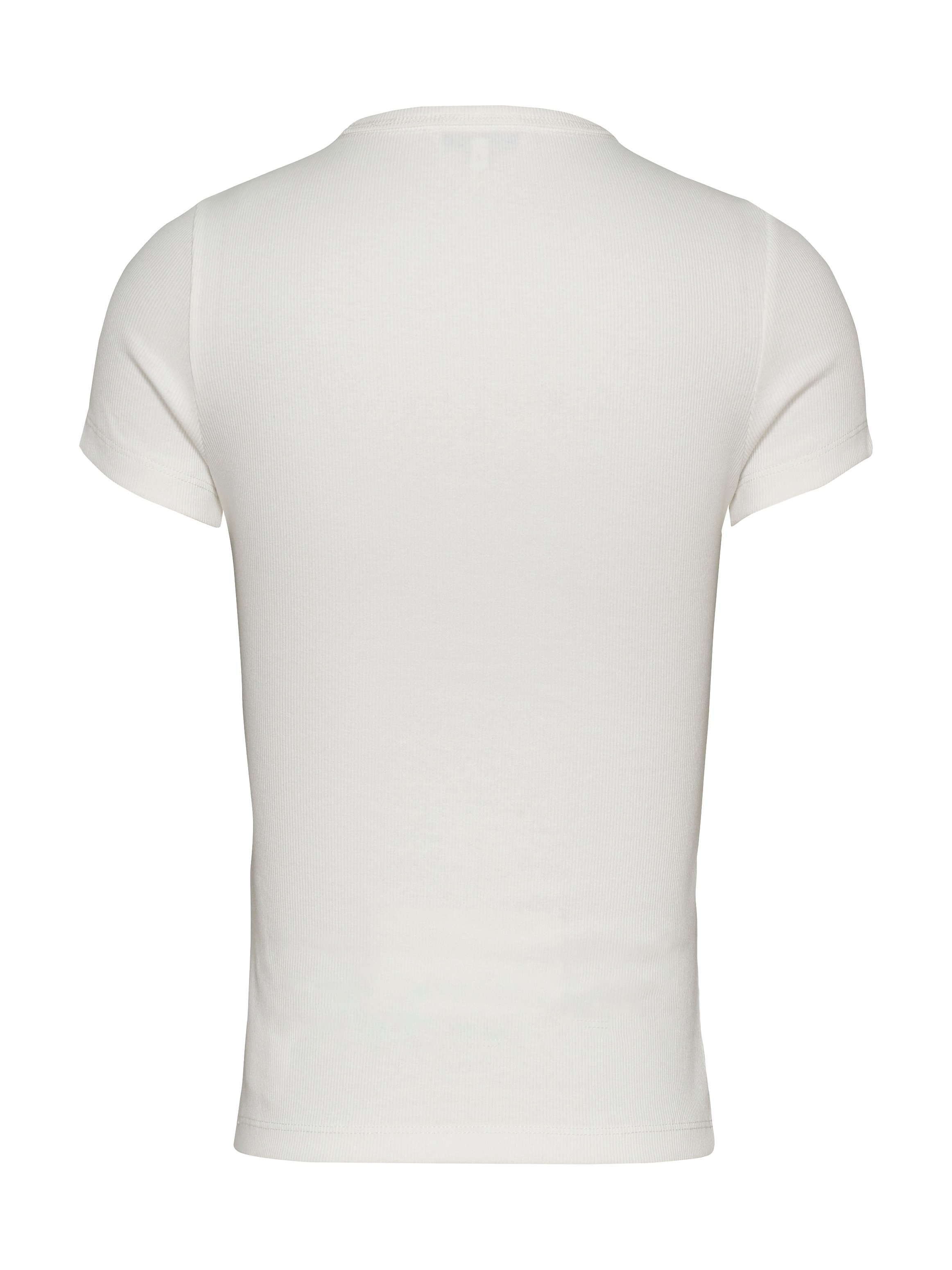Tommy Jeans T-Shirt »TJW SLIM BADGE RIB TEE«, in Rippoptik