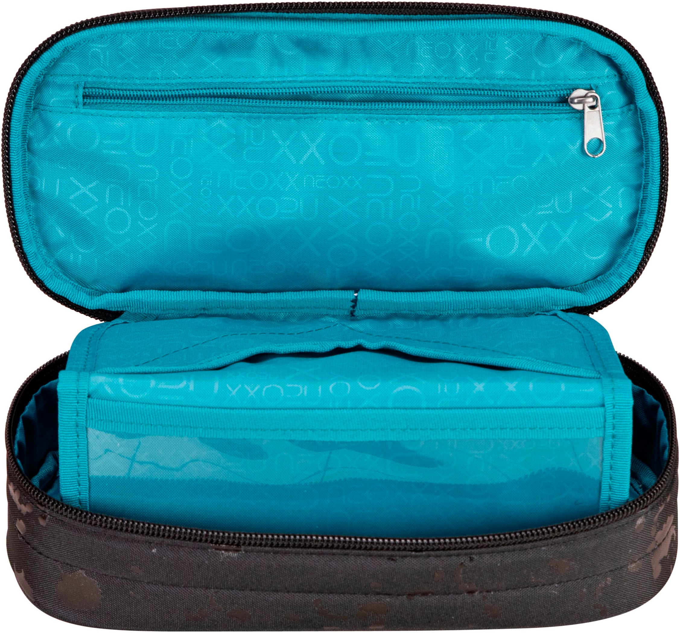 neoxx Schreibgeräteetui »Schlamperbox, Jump, Splash Black«, teilweise aus recyceltem Material