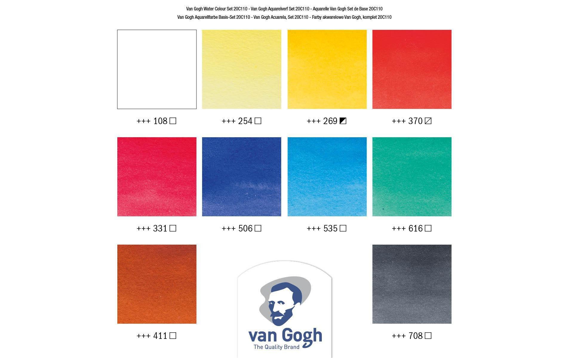 Aquarellfarbe »Van Gogh Basis-Set, 10 ml, Mehrfarbig«