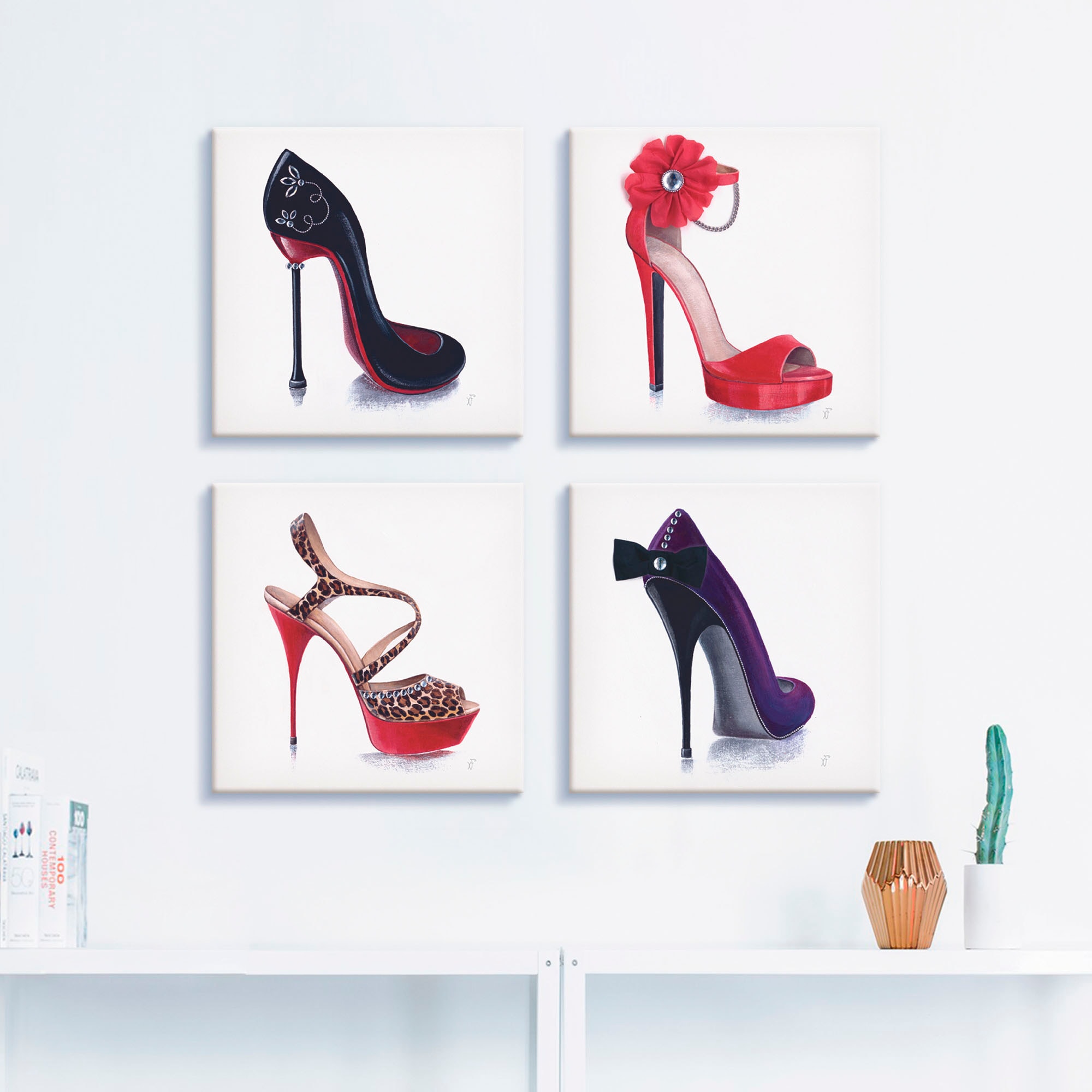 Artland Leinwandbild »Damenschuhe«, Mode, (4 St.), 4er Set, verschiedene  Grössen online shoppen | Jelmoli-Versand