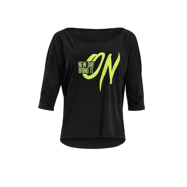 Winshape 3/4-Arm-Shirt »MCS001 ultra leicht«, mit Neon gelbem Glitzer- Aufdruck online shoppen bei Jelmoli-Versand Schweiz