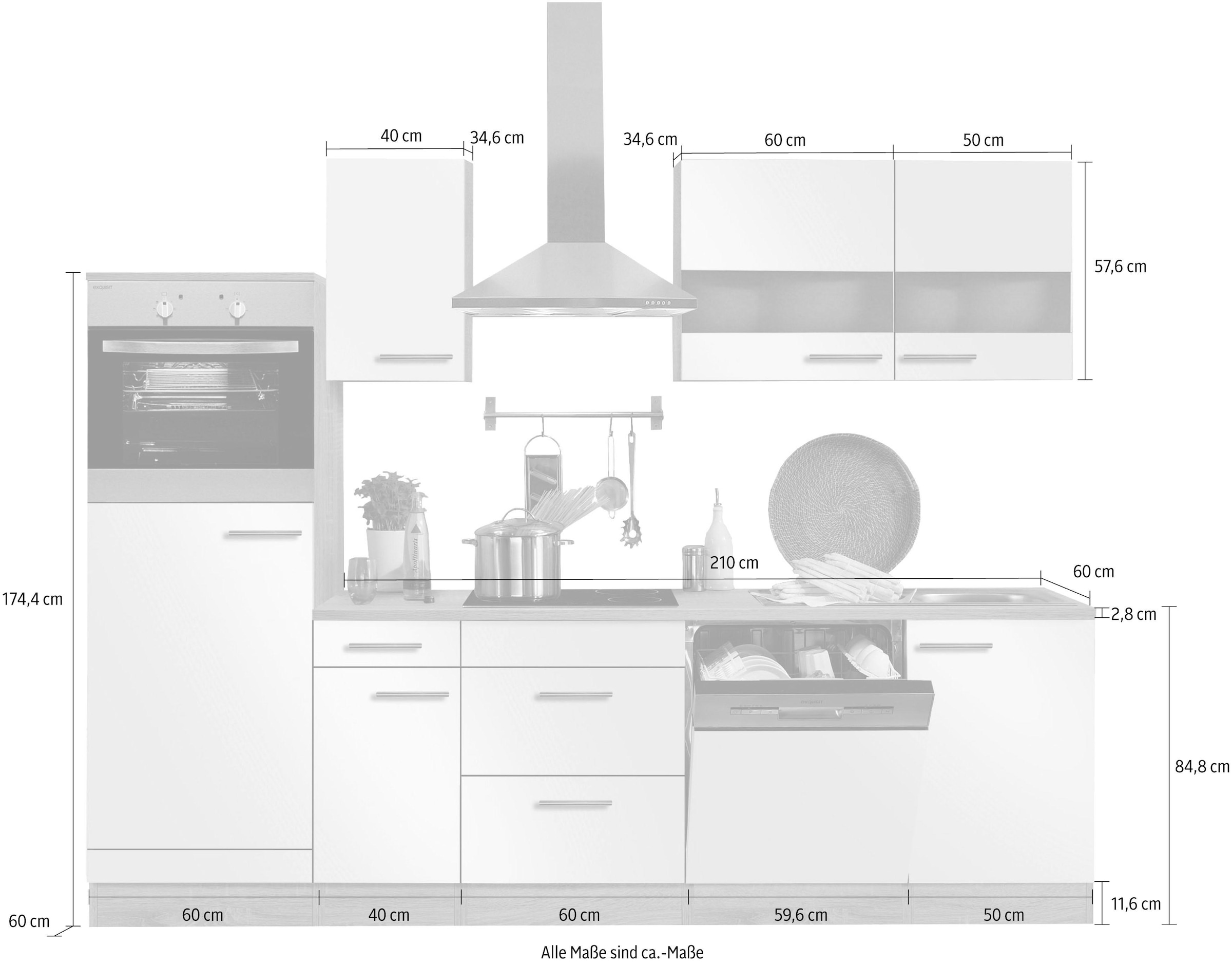 ❤ OPTIFIT Küchenzeile 270 Breite Jelmoli-Online Shop entdecken im cm »Kalmar«, ohne E-Geräte