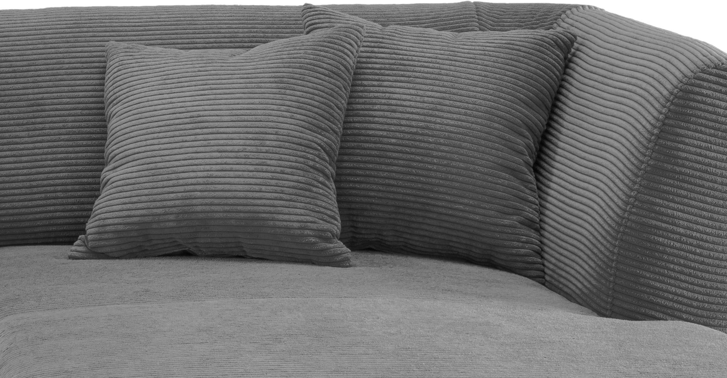 INOSIGN Ecksofa »Colori L-Form«, Holzfussfarbe wählbar, inkl. 4x Zierkissen