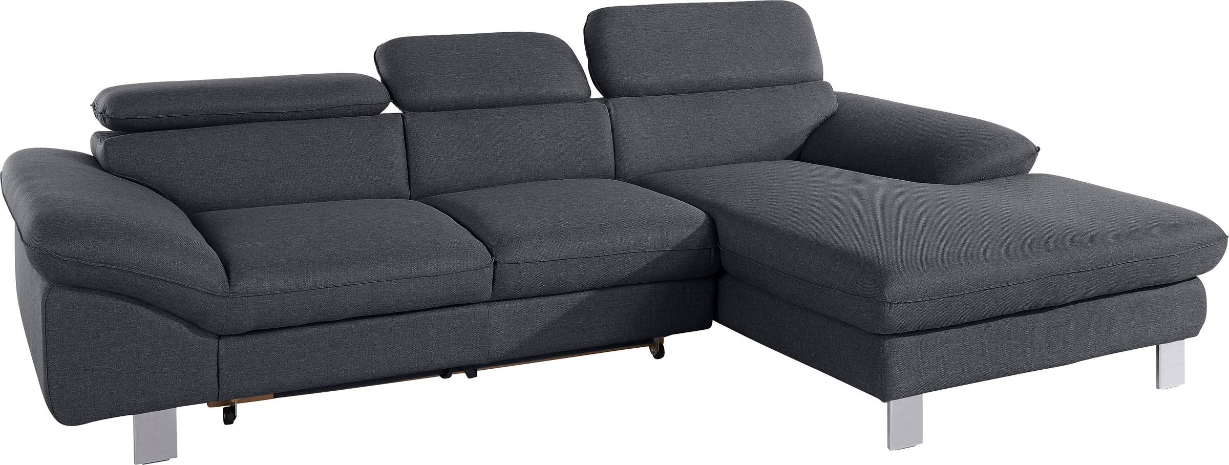COTTA Polstergarnitur »Driver L-Form«, (Set, 2 tlg.), Set bestehend aus: Ecksofa mit Kopfteilverstellung & Hocker
