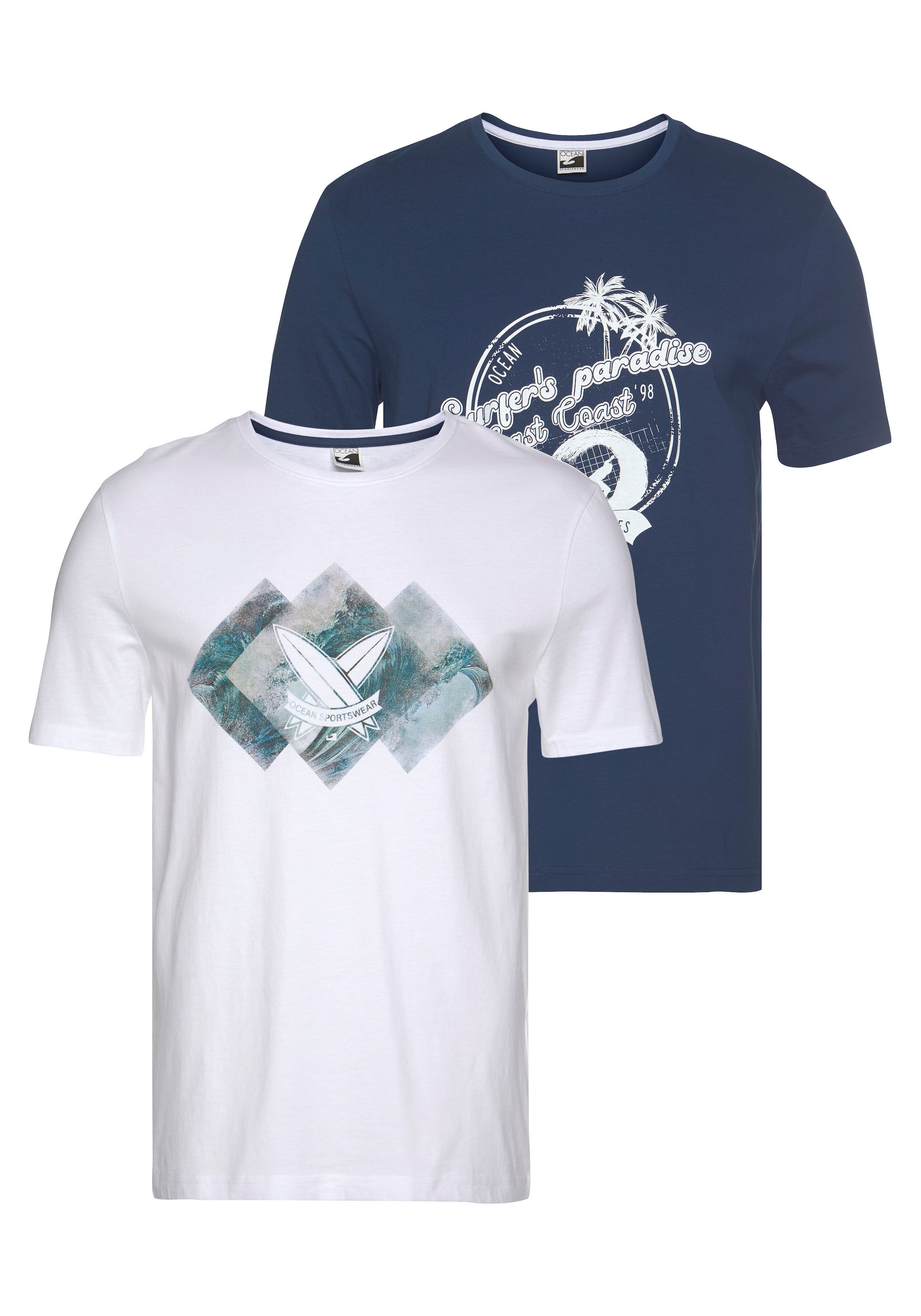 T-Shirts«, online 2er-Pack) kaufen T-Shirt | Sportswear Ocean »Essentials (Packung, Jelmoli-Versand