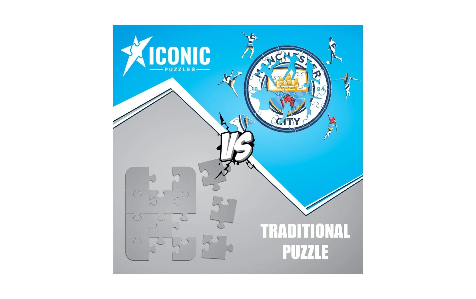 Puzzle »Iconic Man City FC – Logo«, Holzart: Birke (Herkunftsland: China)