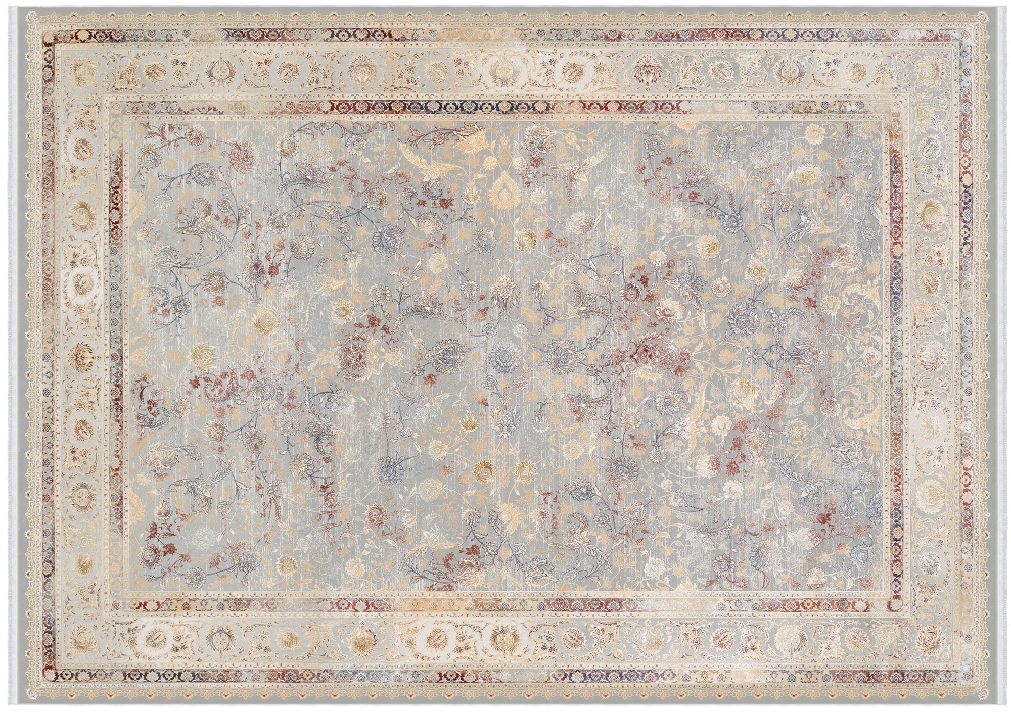 OCI DIE TEPPICHMARKE Teppich »MYSTIC LIMITED«, rechteckig, 7 mm Höhe, florale Muster in 3D-Optik, maschinell gewebt, Viskose