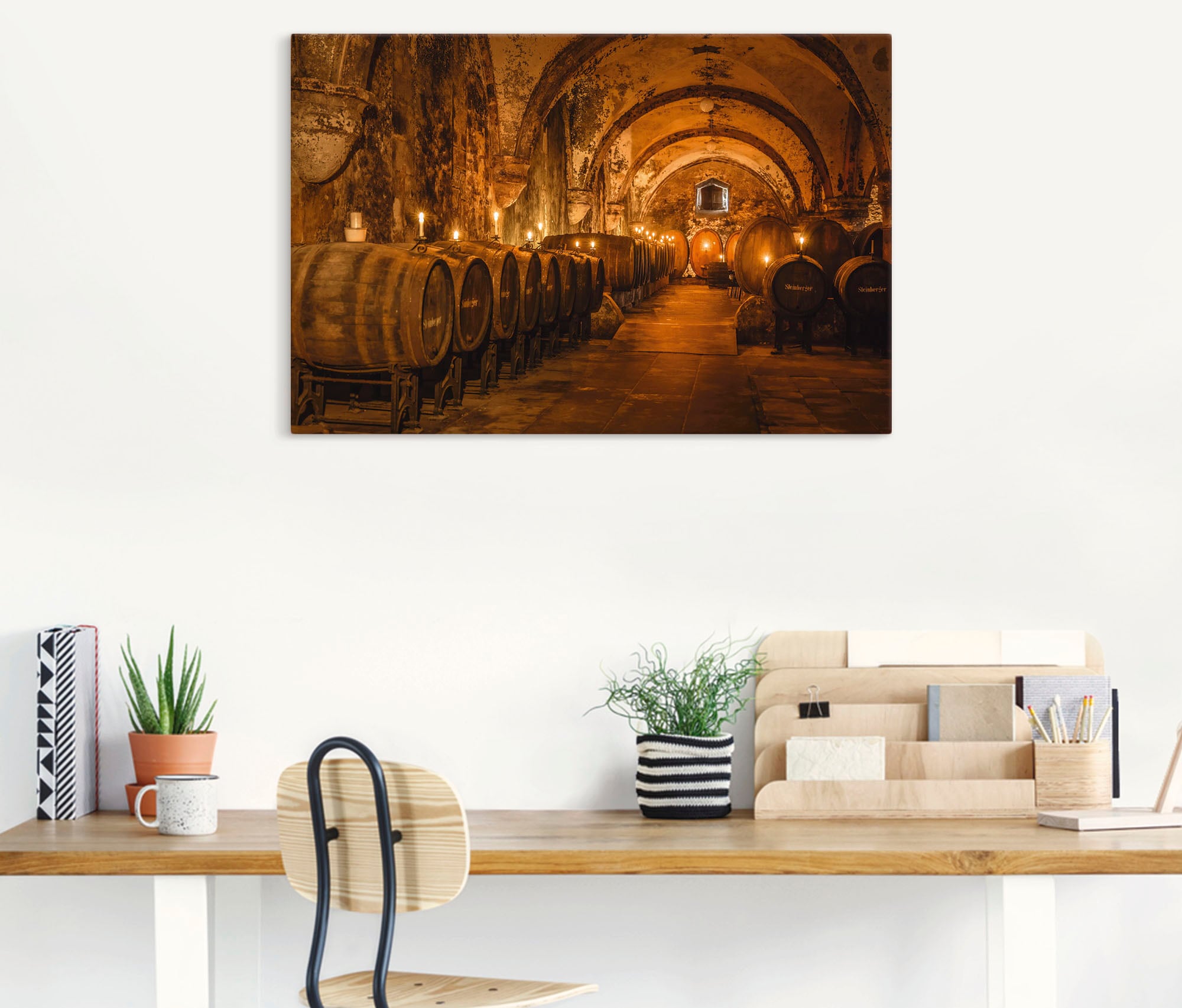 Artland Wandbild »Historischer Weinkeller Eberbach«, Wein Bilder, (1 St.), als Alubild, Outdoorbild, Leinwandbild, Poster in verschied. Grössen