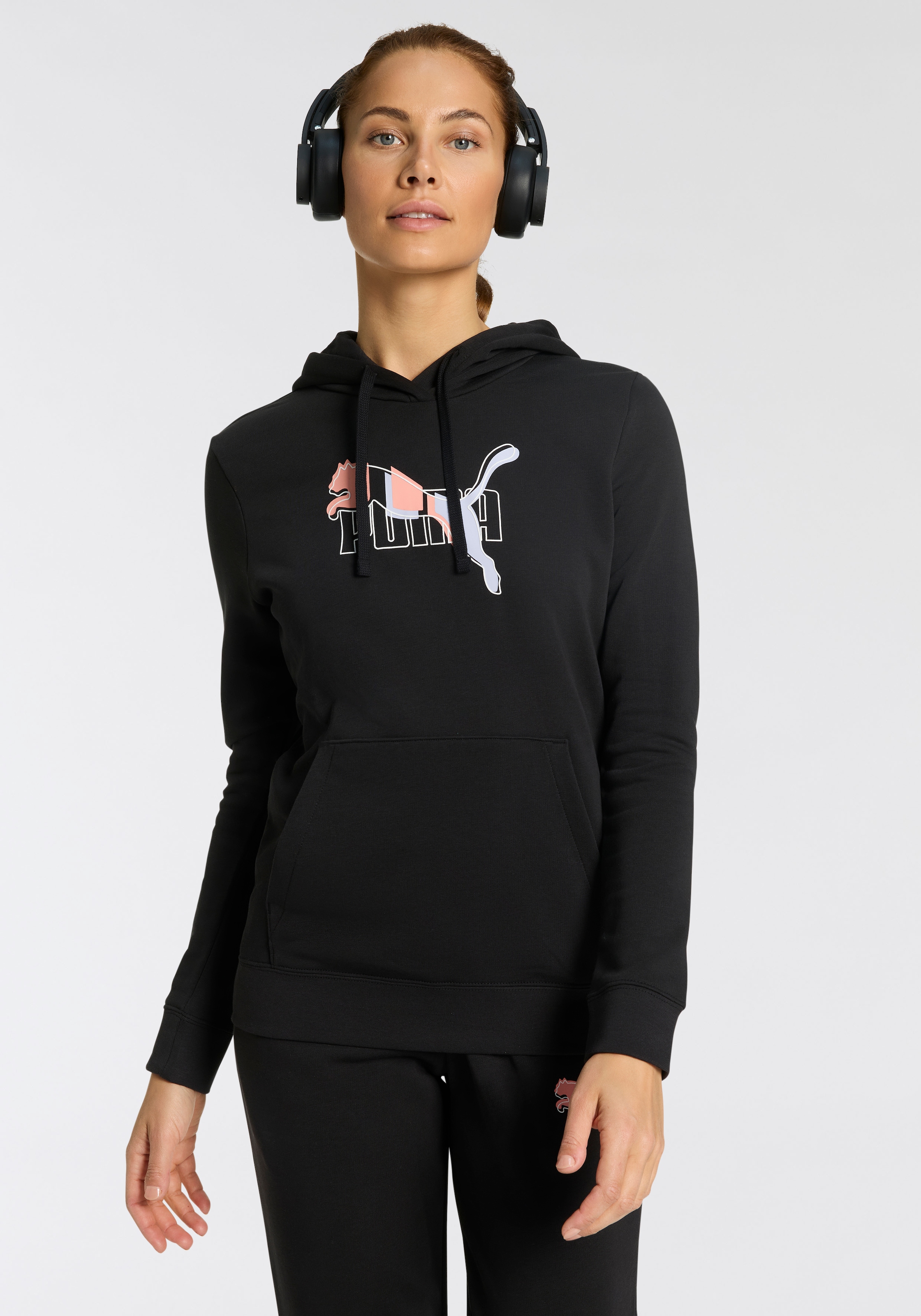 PUMA Kapuzensweatshirt »ESS LOGO LAB HOODIE TR«, mit Kängurutasche, mit verstellbarer Kapuze, mit Print-Applikation