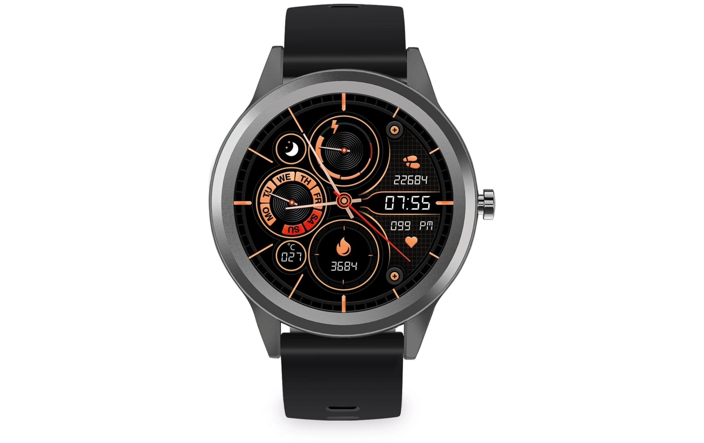 Smartwatch »KSiX Globe Gray«, (Android Wear)