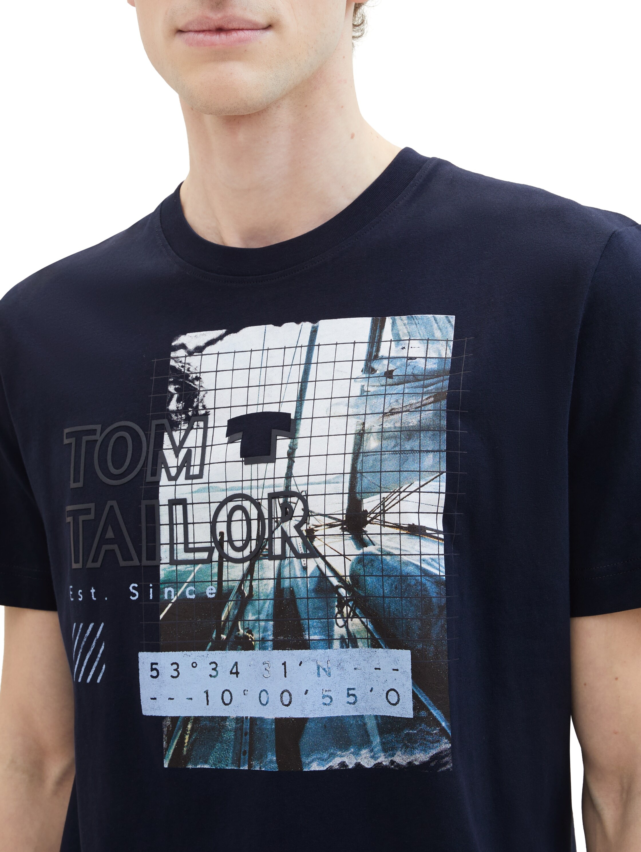 TOM TAILOR Print-Shirt, aus atmungsaktiver weicher Baumwolle