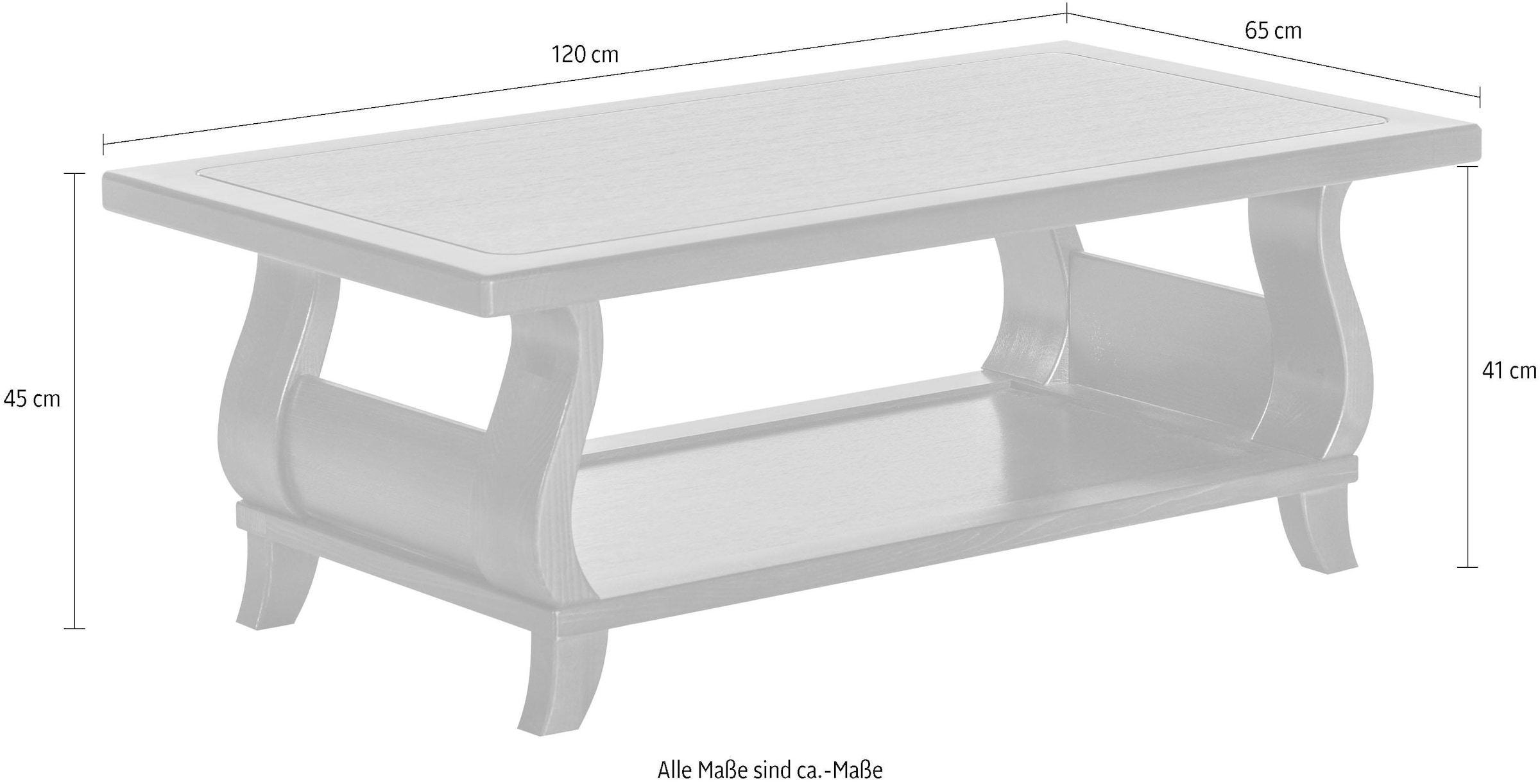 Home affaire Couchtisch »Matea«, aus Massivholz, 120 cm breit