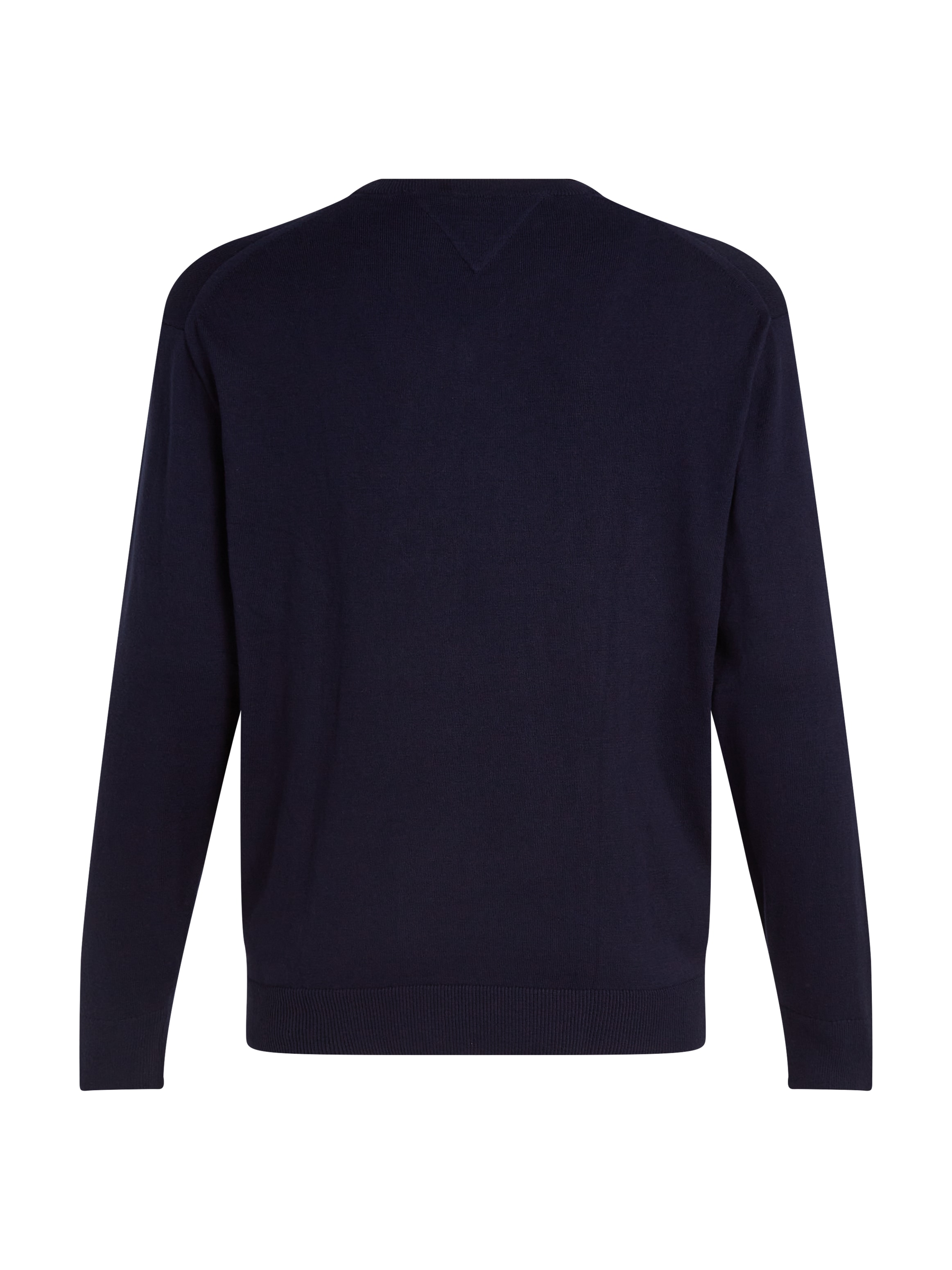 Tommy Hilfiger Big & Tall Strickpullover »BT-PIMA ORG CTN CASHMERE VNCK-B«, in Grossen Grössen, mit Logostickerei auf Brusthöhe