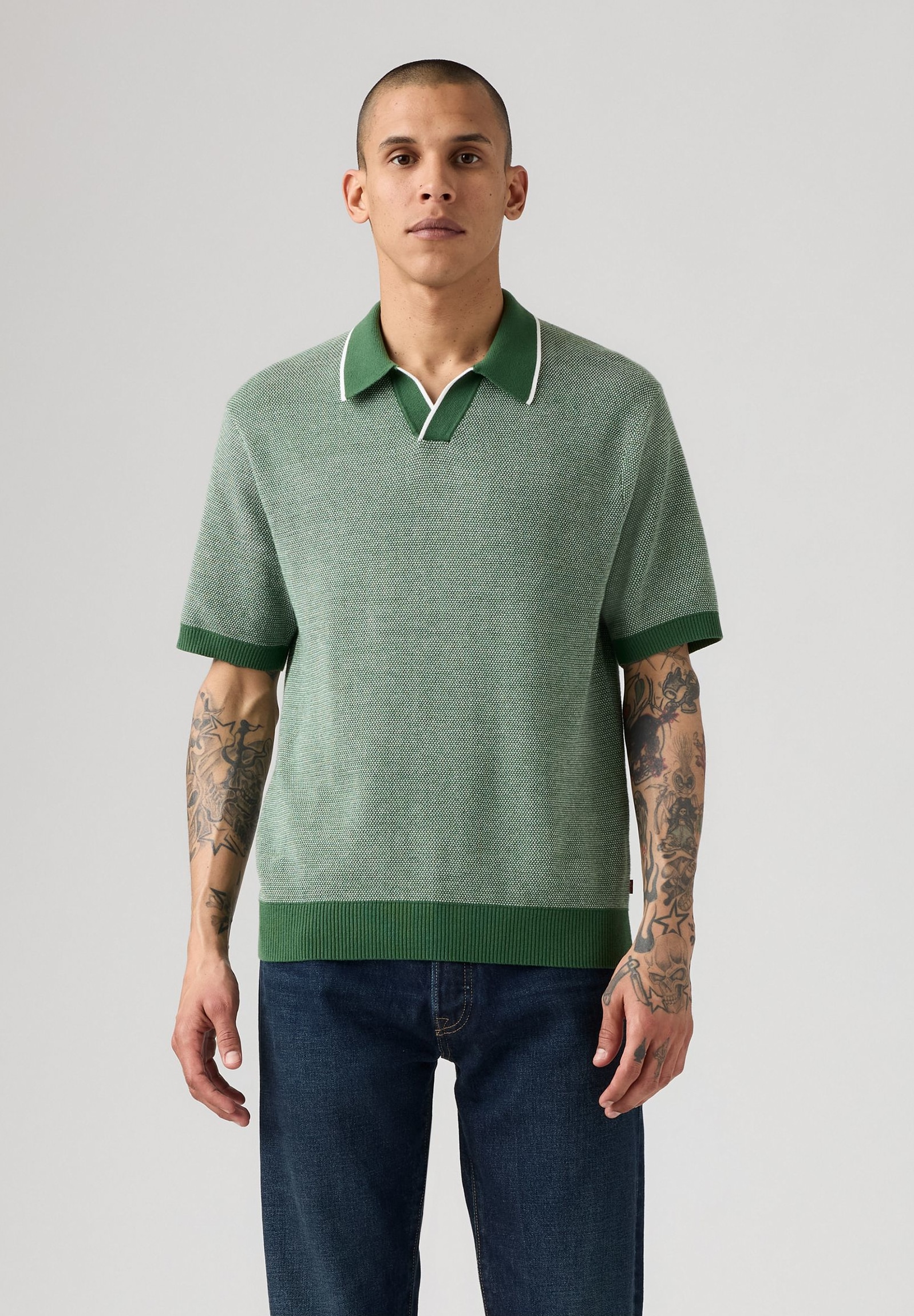 Levi's® Poloshirt »LV POLO SKIPPER KNIT MULTI-COLOR« Kragen ohne Verschluss