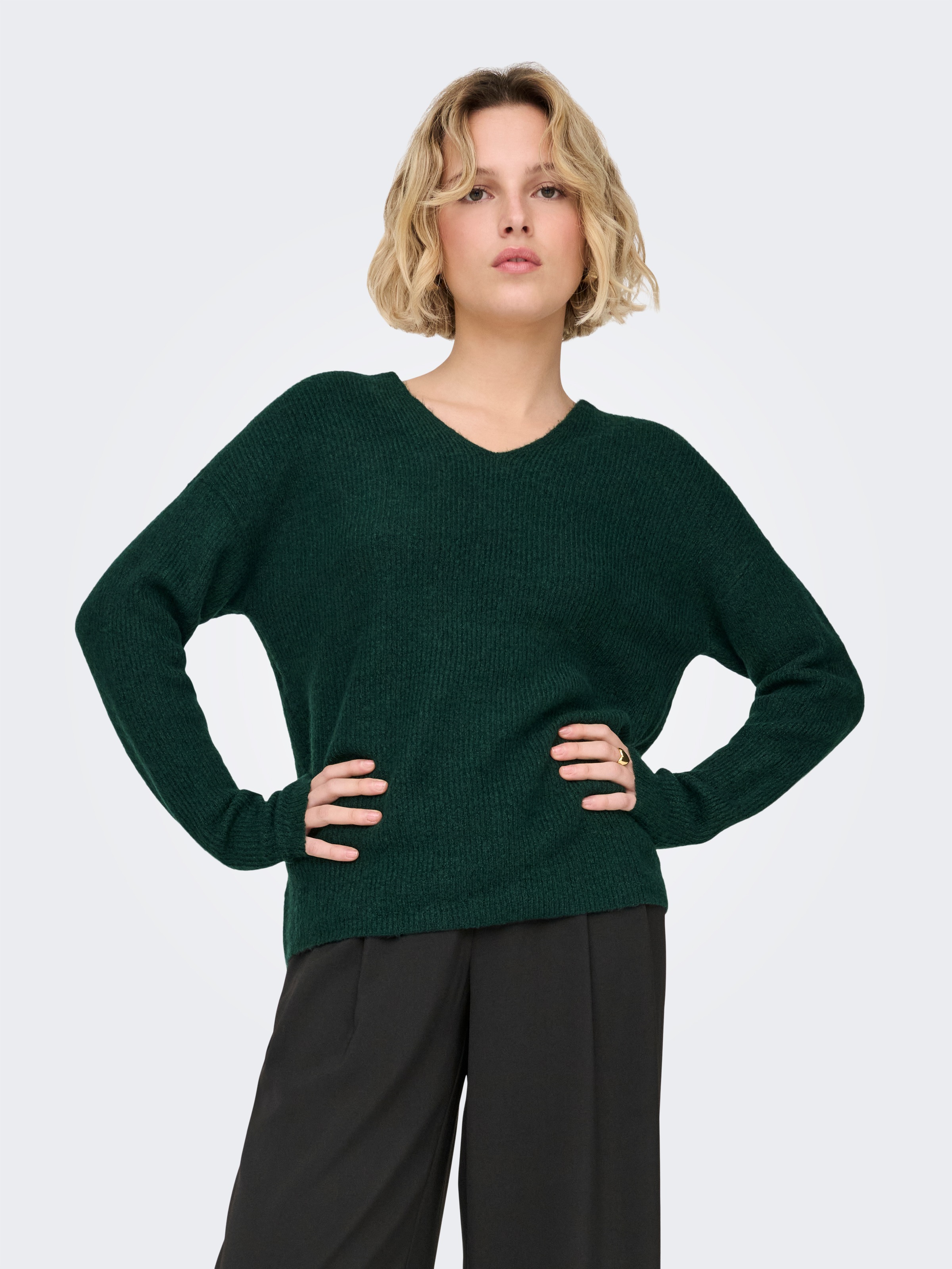 ONLY V-Ausschnitt-Pullover »ONLCAMILLA V-NECK L/S PULLOVER KNT NOOS«