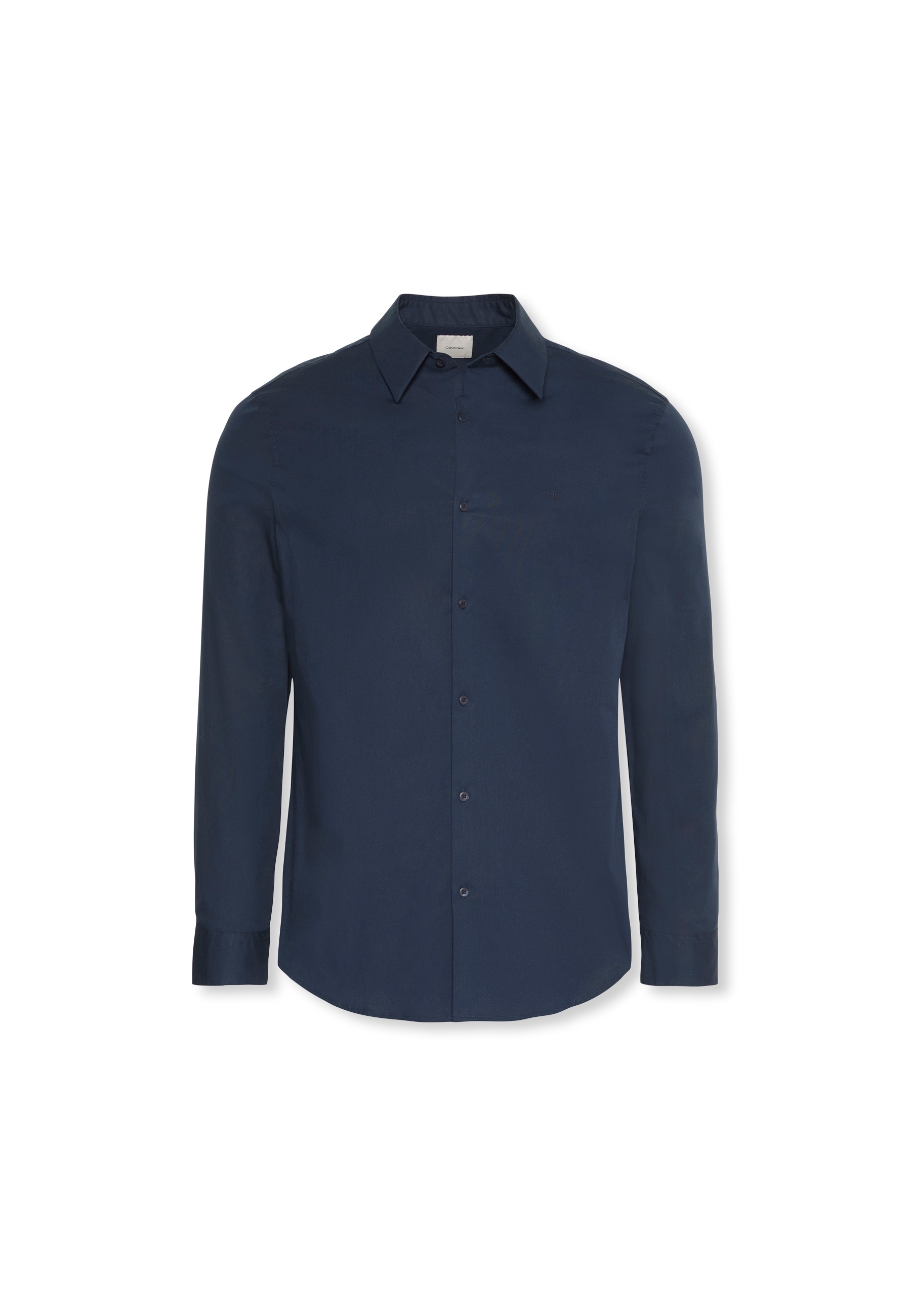 Calvin Klein Langarmhemd »LONG SLEEVE SOLID STRETCH SLIM SHIRT«, in Unifarbe