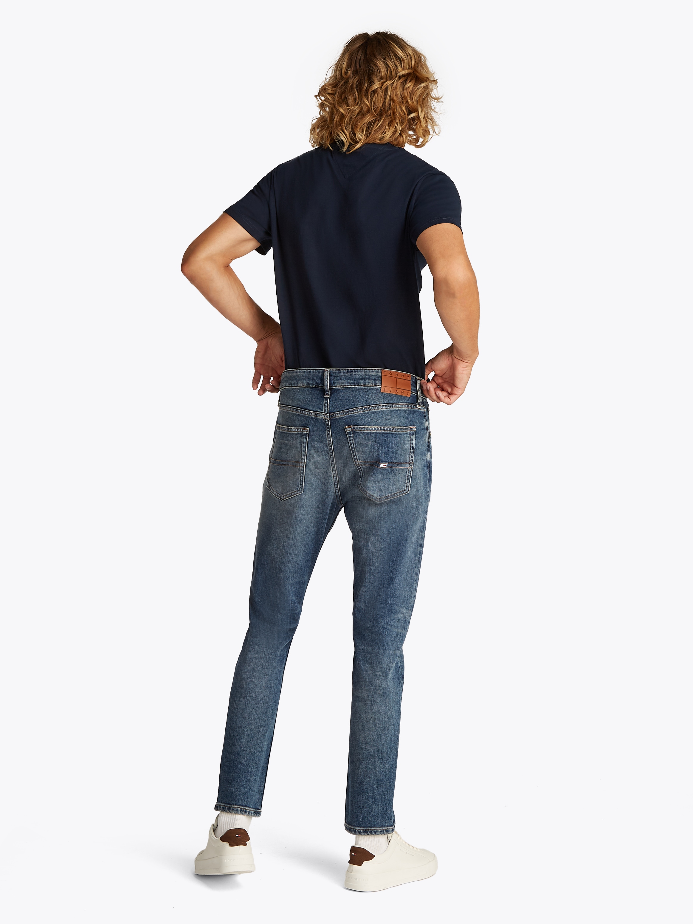 Tommy Jeans Slim-fit-Jeans »Austin Slim Tapered«, Mit Gürtelschlaufen