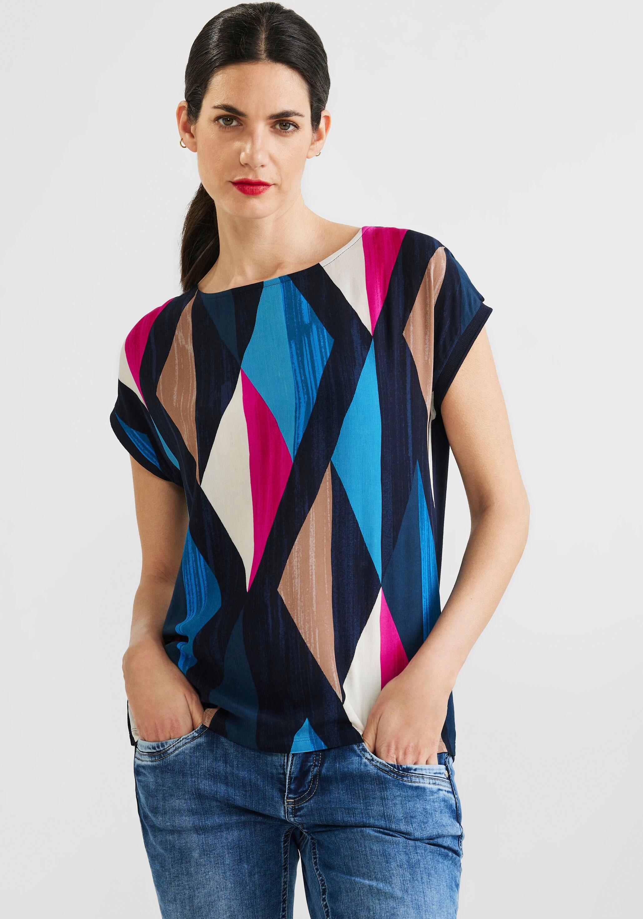 STREET ONE Shirttop, mit grafischem Multicolor Rhombus Print kaufen