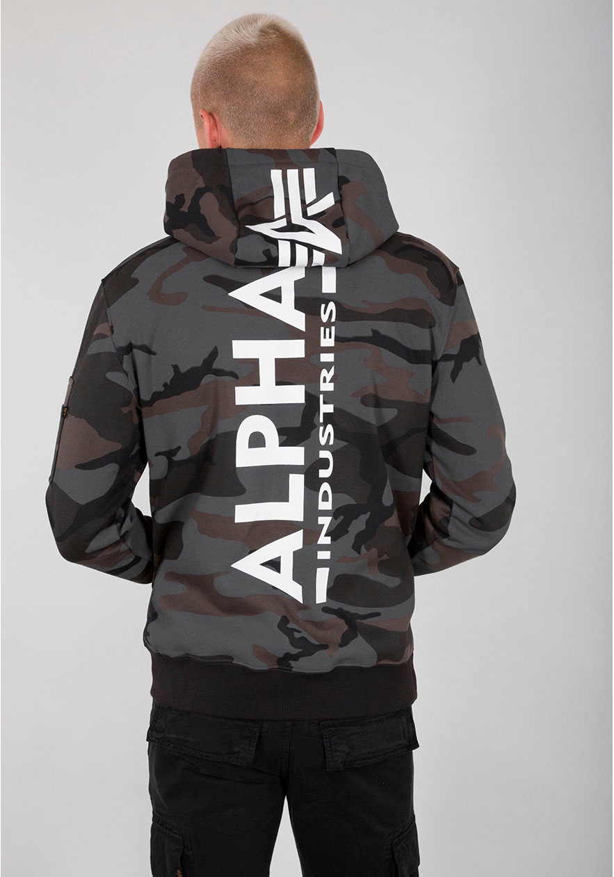 Alpha Industries Kapuzensweatshirt "BACK PRINT HOODY", Baumwollmischung, regular fit