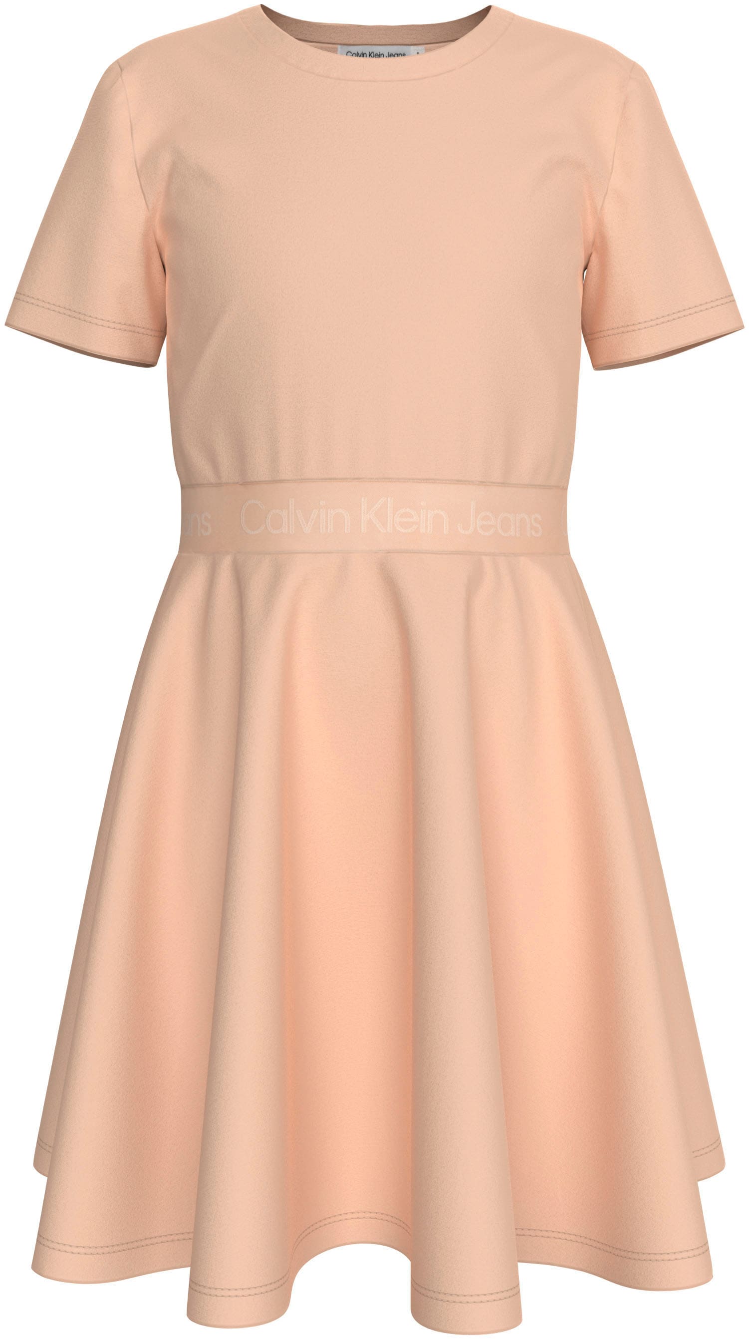 Calvin Klein Jeans Jerseykleid »PUNTO TAPE FIT FLARE SS DRESS«, für Kinder bis 16 Jahre