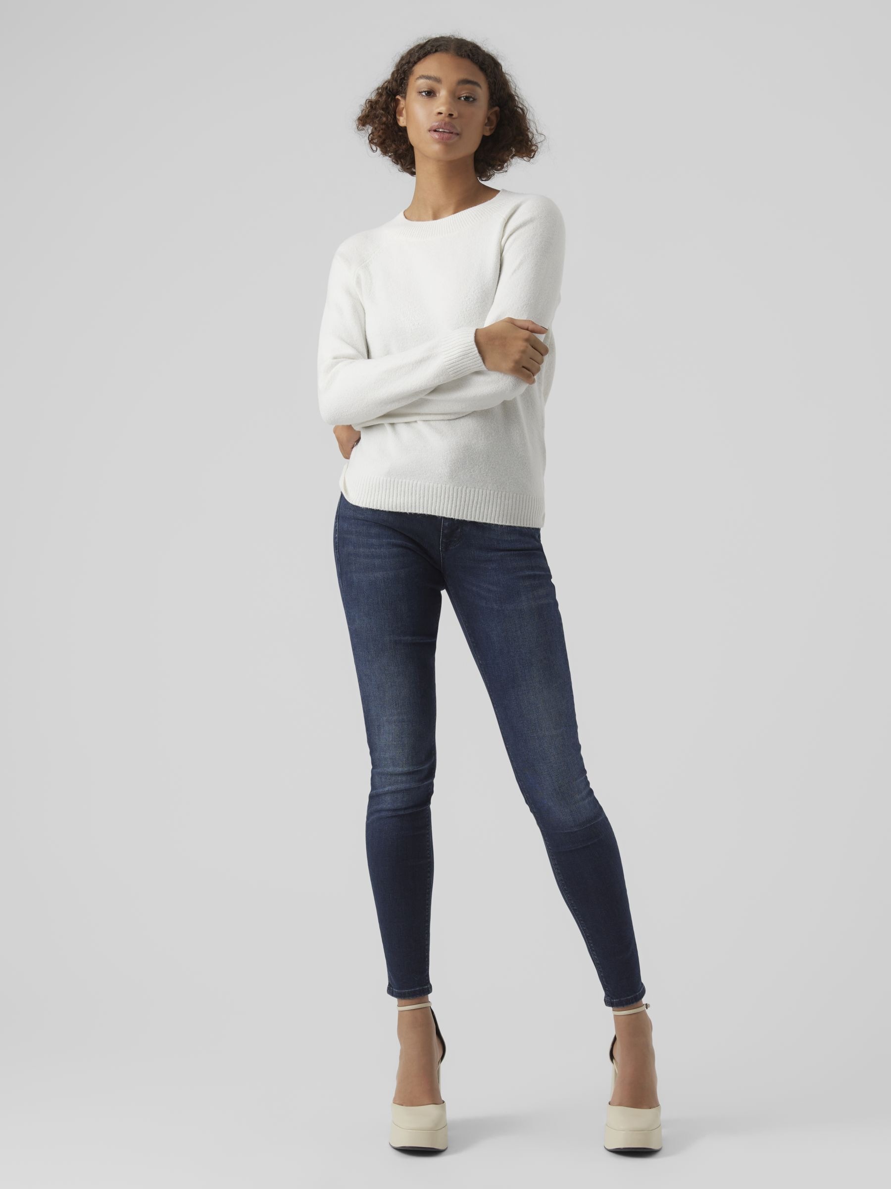 Vero Moda Rundhalspullover »VMDOFFY LS O-NECK BLOUSE GA NOOS«