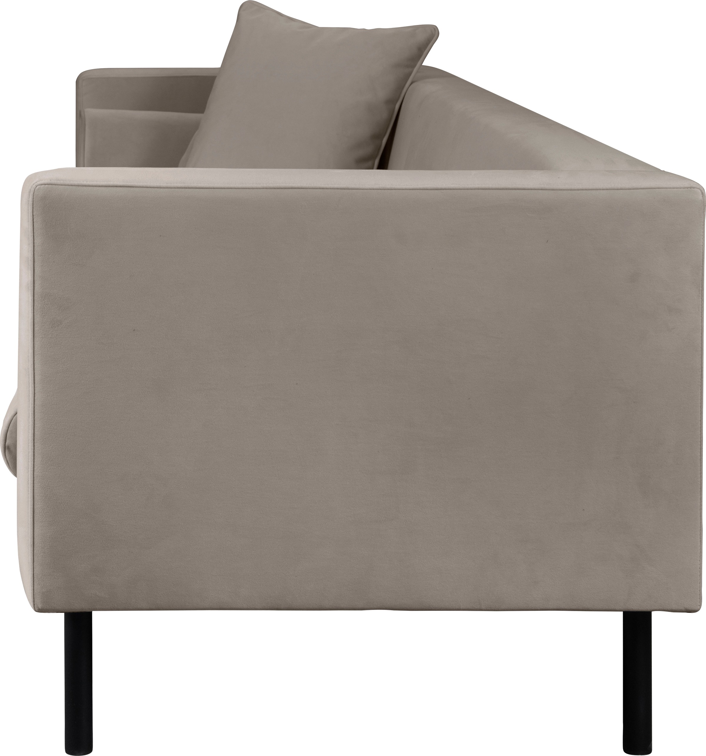 Home affaire 2-Sitzer »Lillibeth Designsofa mit Wellenunterfederung, Masse B/T/H: 155/74/83 cm«, Zierkissen als Wendekissen, in Samtoptik oder Cord