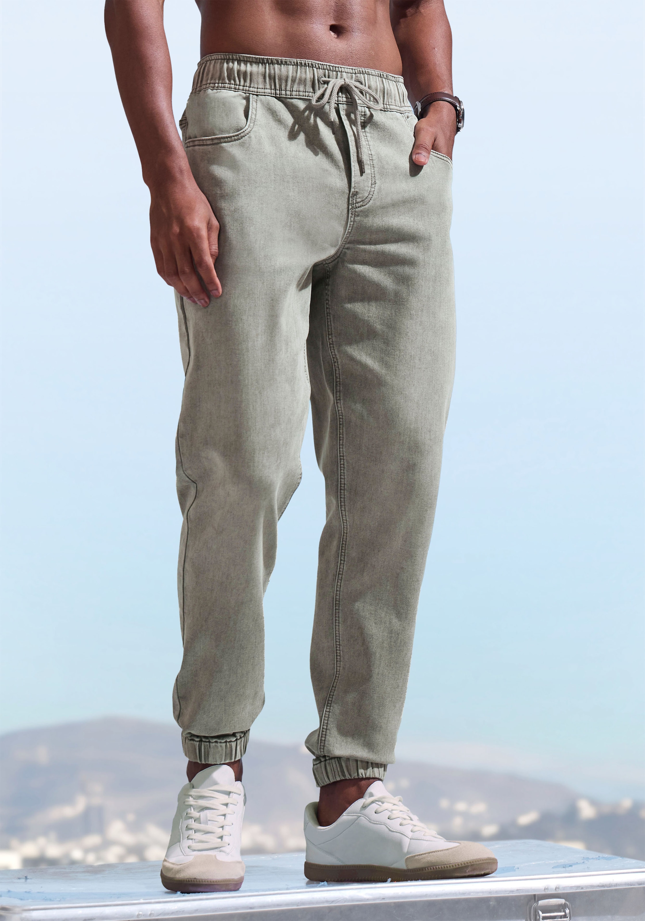 John Devin Jogg Pants, Joggpants mit elastischem Bund aus weicher Stretch-Qualität