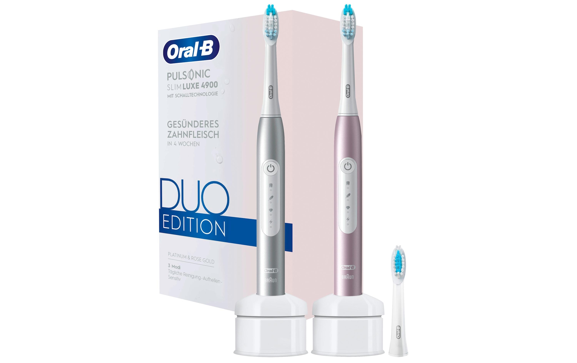 Oral-B Elektrische Zahnbürste »Pulsonic Slim Luxe 4900 Platin / Rosegoldfarben«