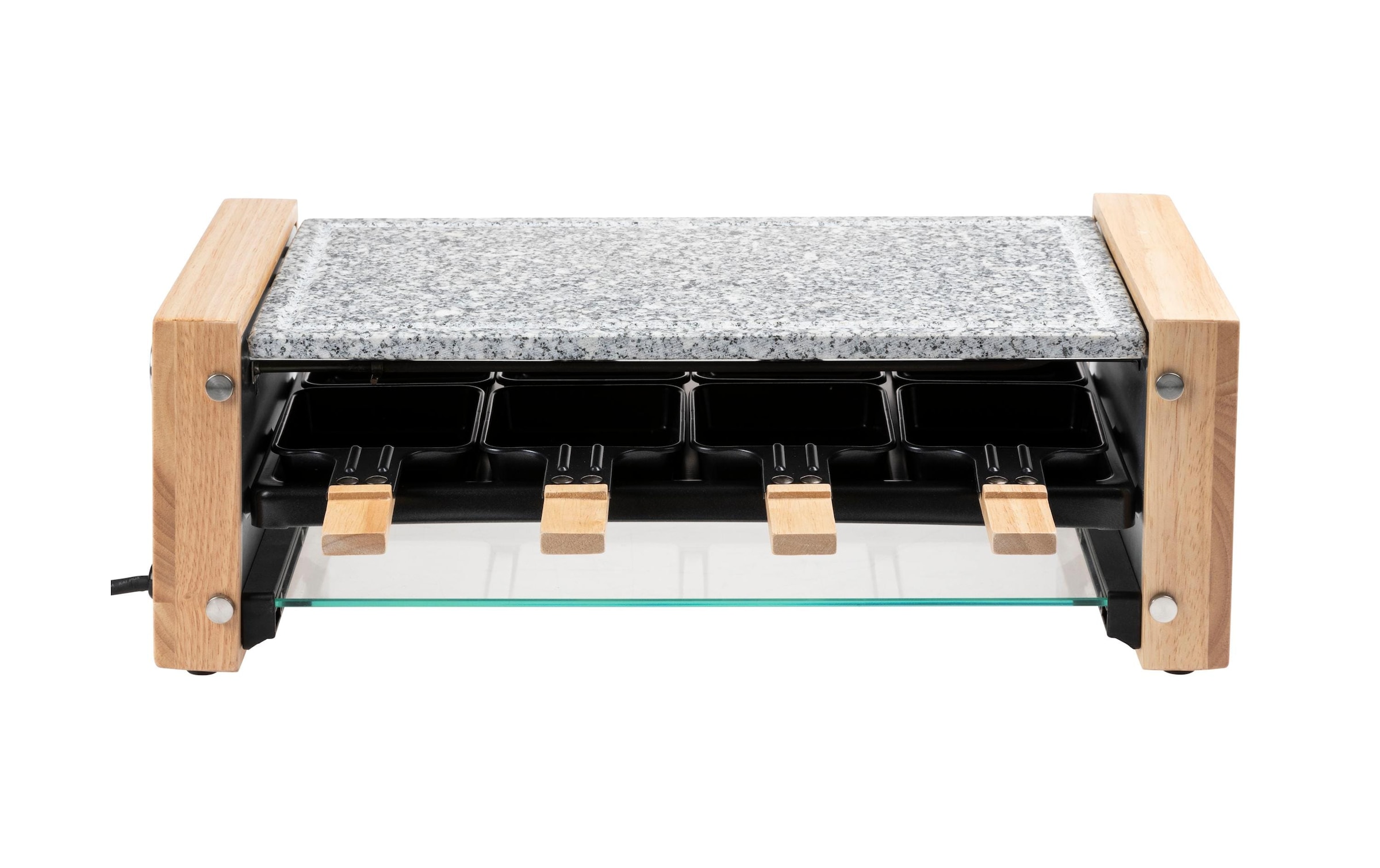 FURBER Raclette »Raclette-Grill 8P Holz/Stein«, 1200 W
