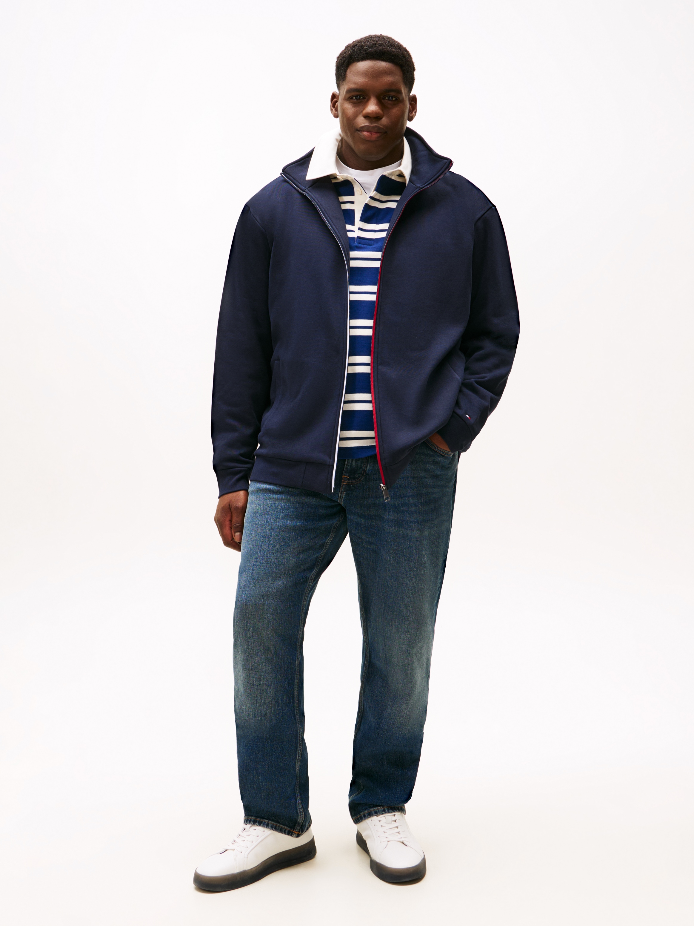 Tommy Hilfiger Big & Tall Sweatjacke »GLOBAL STRIPE ZIP«, Grosse Grössen