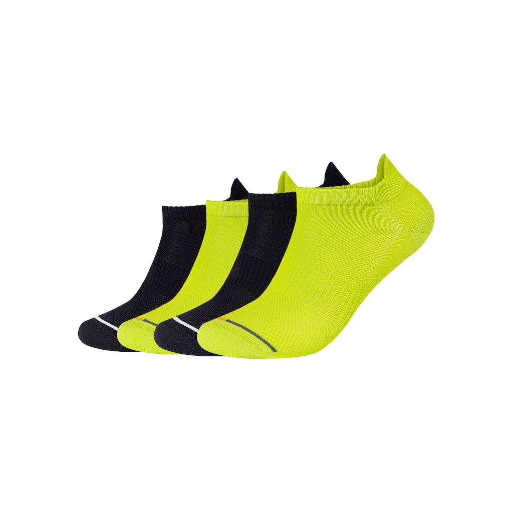 Camano Sneakersocken, (Packung, 4 Paar), Ferse und Zehen mit Micro-Plüsch