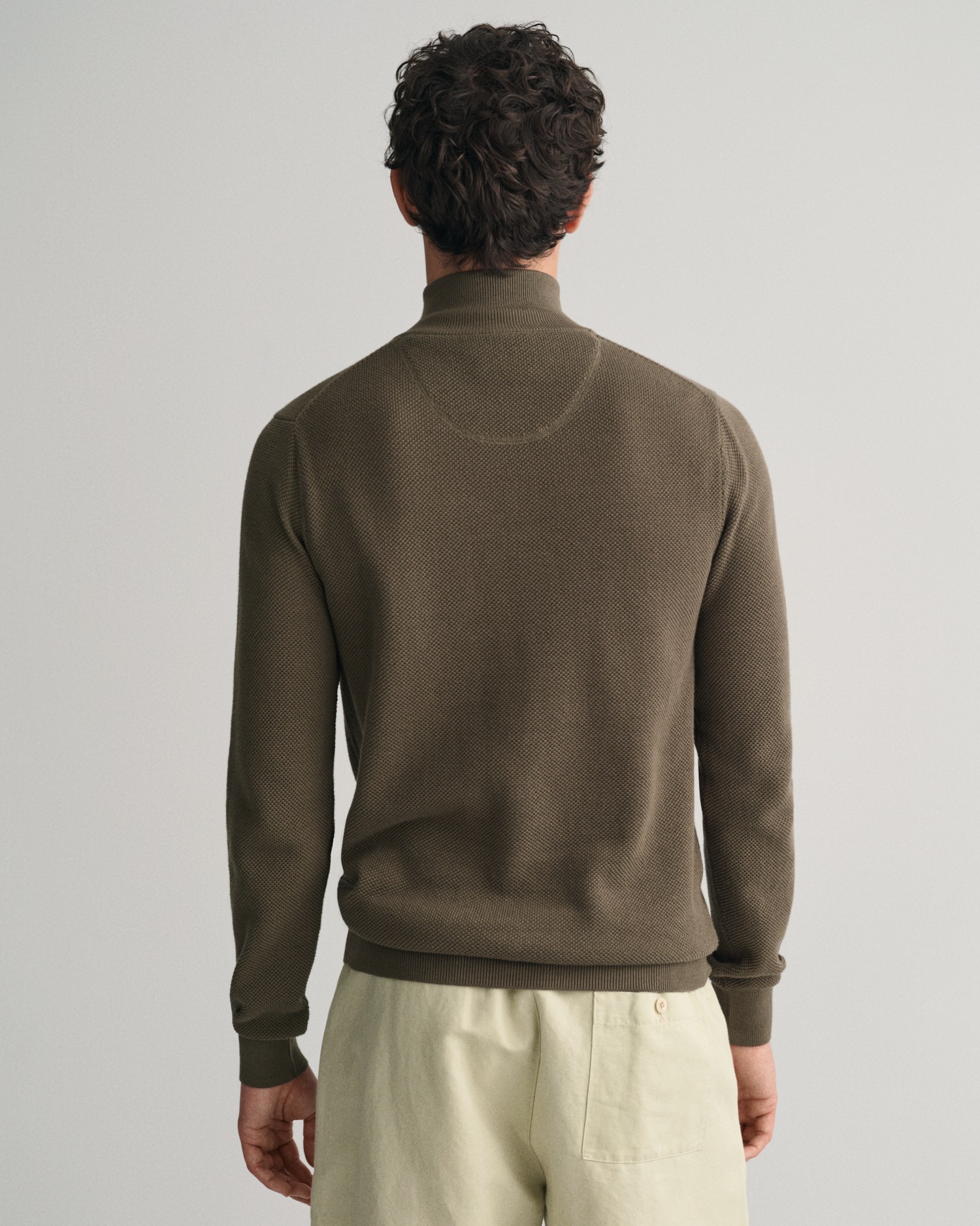 Gant Troyer »COTTON PIQUE HALF ZIP«, mit Piqué-Struktur