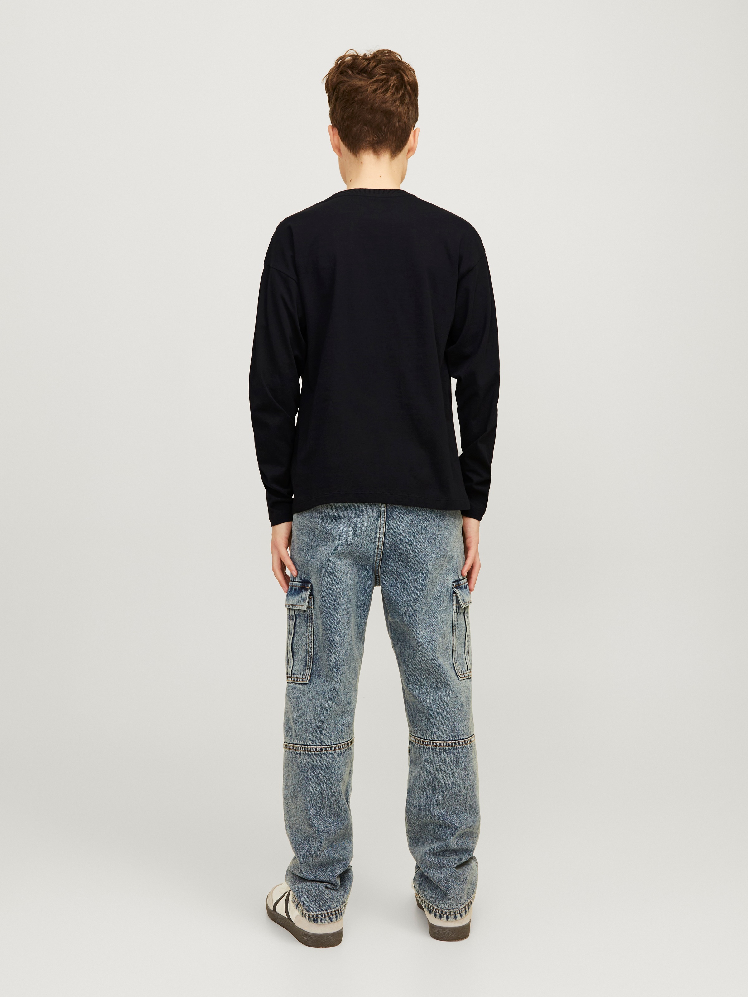 Jack & Jones Junior Rundhalsshirt »JJECALEB VARSITY TEE LS O-NECK SN JNR«