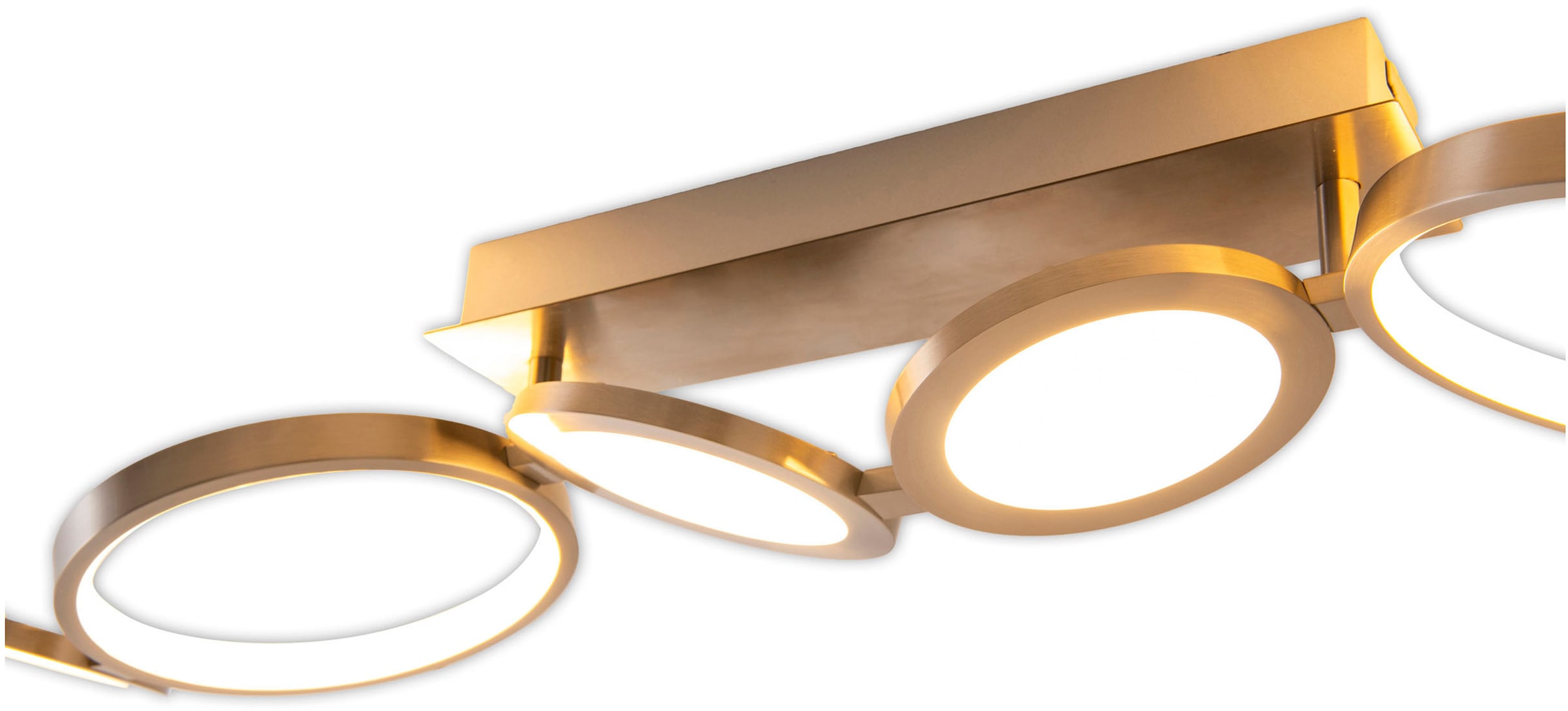 näve LED Deckenleuchte »Stelari«, 1 flammig, 3 Stufen dimmbar per Wandschalter, Diskusoptik, LED warmweiss, l:100cm