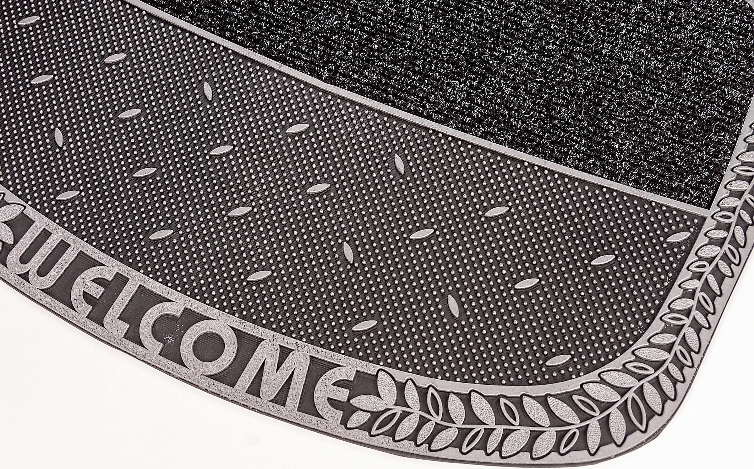 Home2Fashion Fussmatte »TC Clean Tendri, Welcome«, rechteckig, 8 mm Höhe, Schmutzfangmatte, mit Spruch, robust, In- und Outdoor geeignet