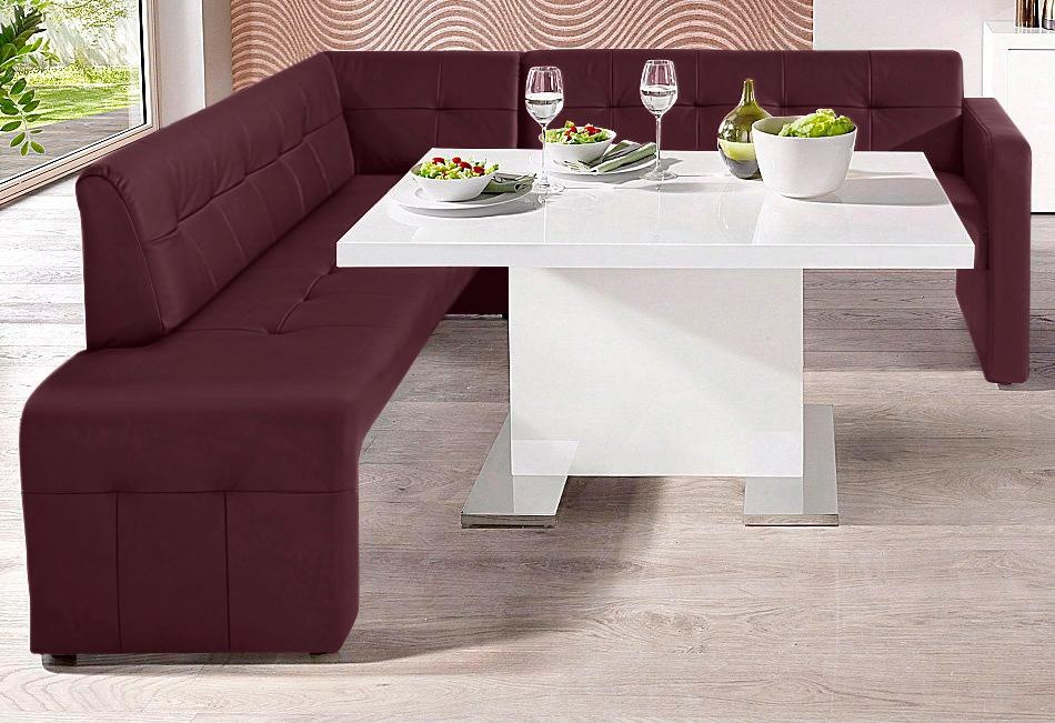 exxpo - sofa fashion Eckbank »Barista, bequem und elegant, hohe Bodenfreiheit,«, moderne Sitz- und Rückenverarbeitung, frei im Raum stellbar