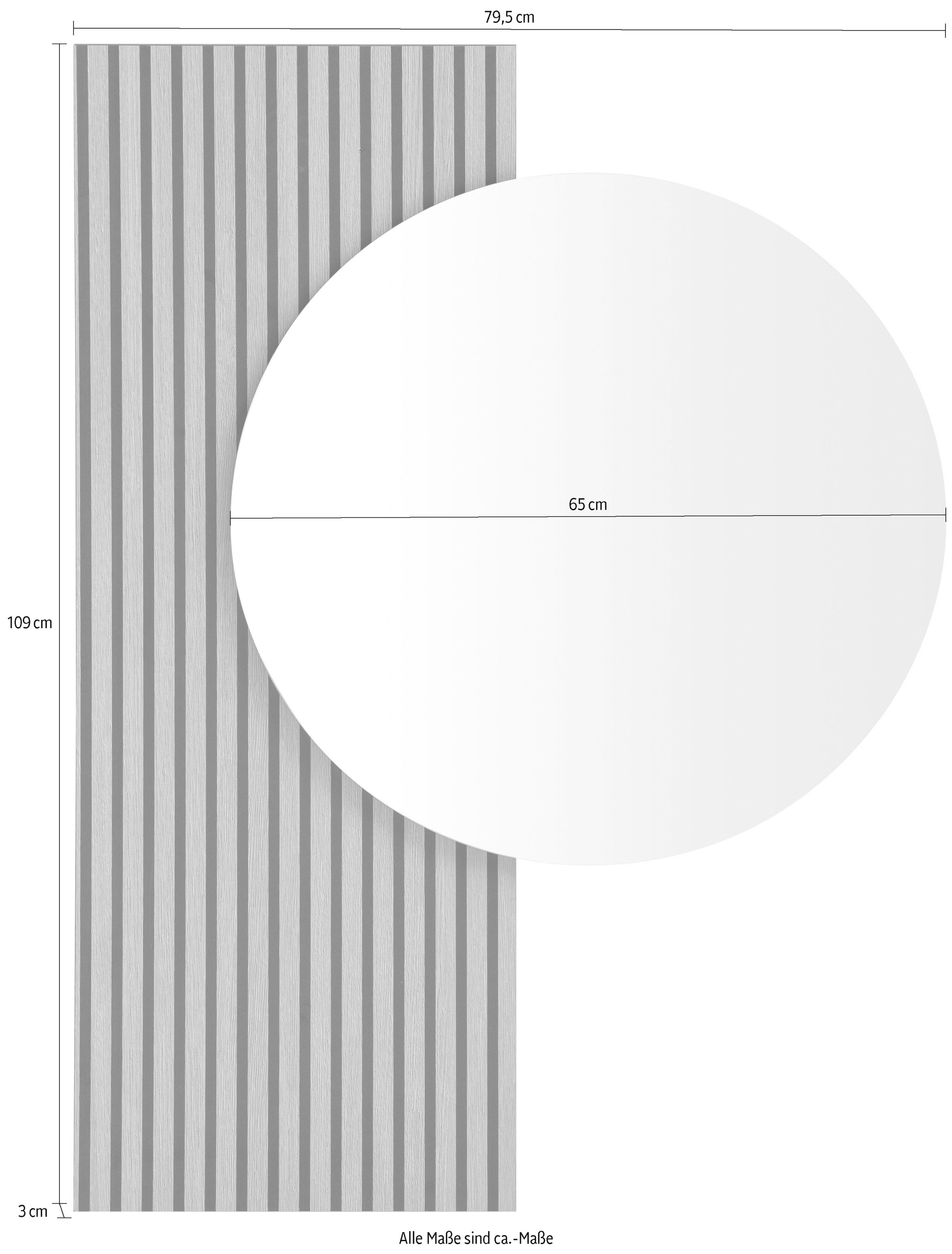 Schildmeyer Spiegel »Hank, Breite 79 cm«, Runde Spiegelfläche