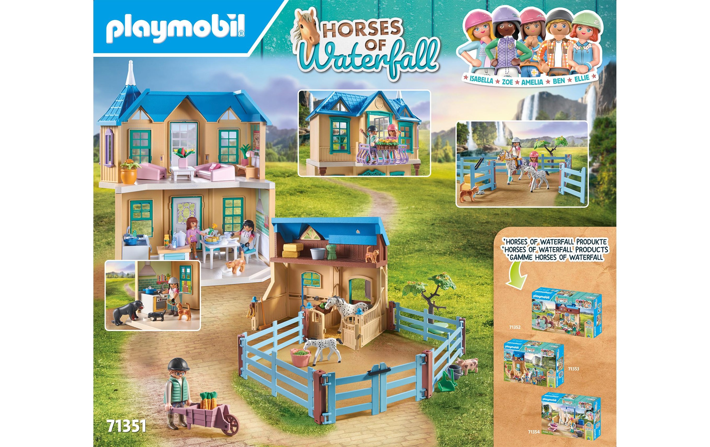 Playmobil® Spielbausteine »Horses of Waterfall Ranch 71351«, (263 St.)