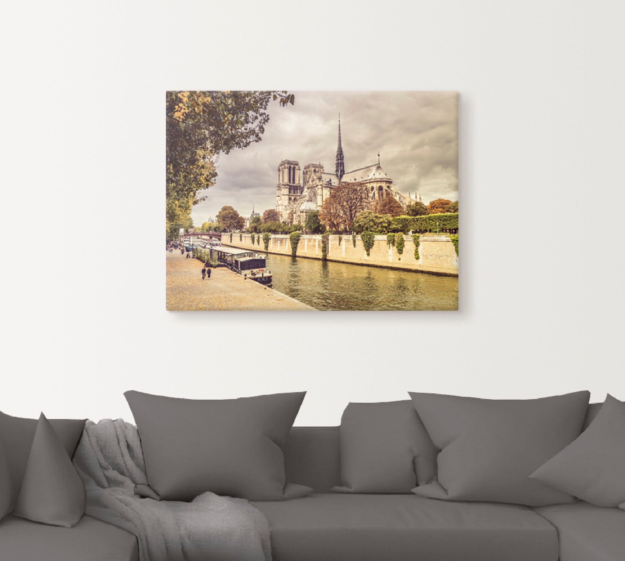 Artland Leinwandbild »Paris Notre-Dame I«, Frankreich, (1 St.), auf Keilrahmen gespannt