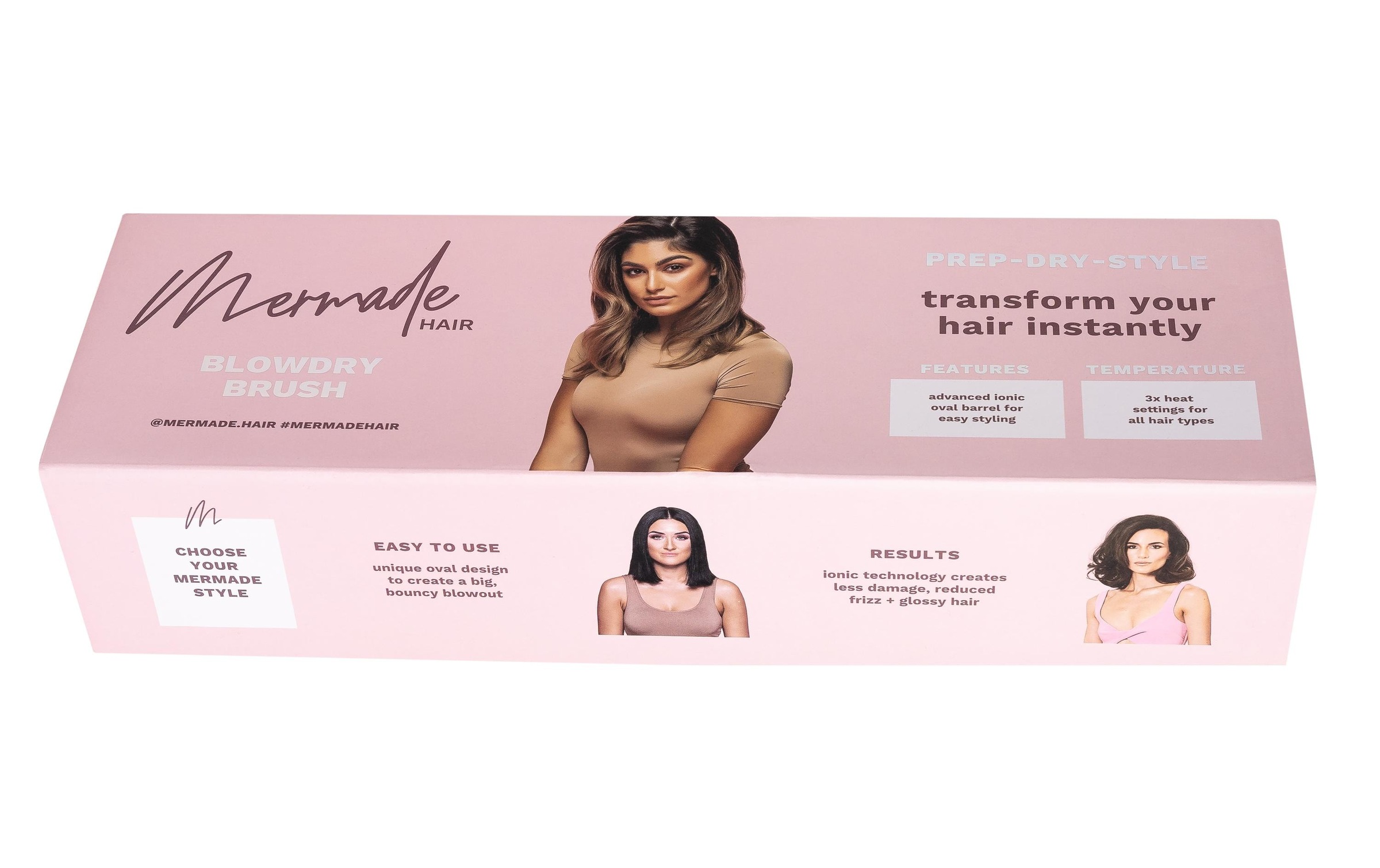 Warmluftbürste »Mermade Blow Dry Brush Pink«