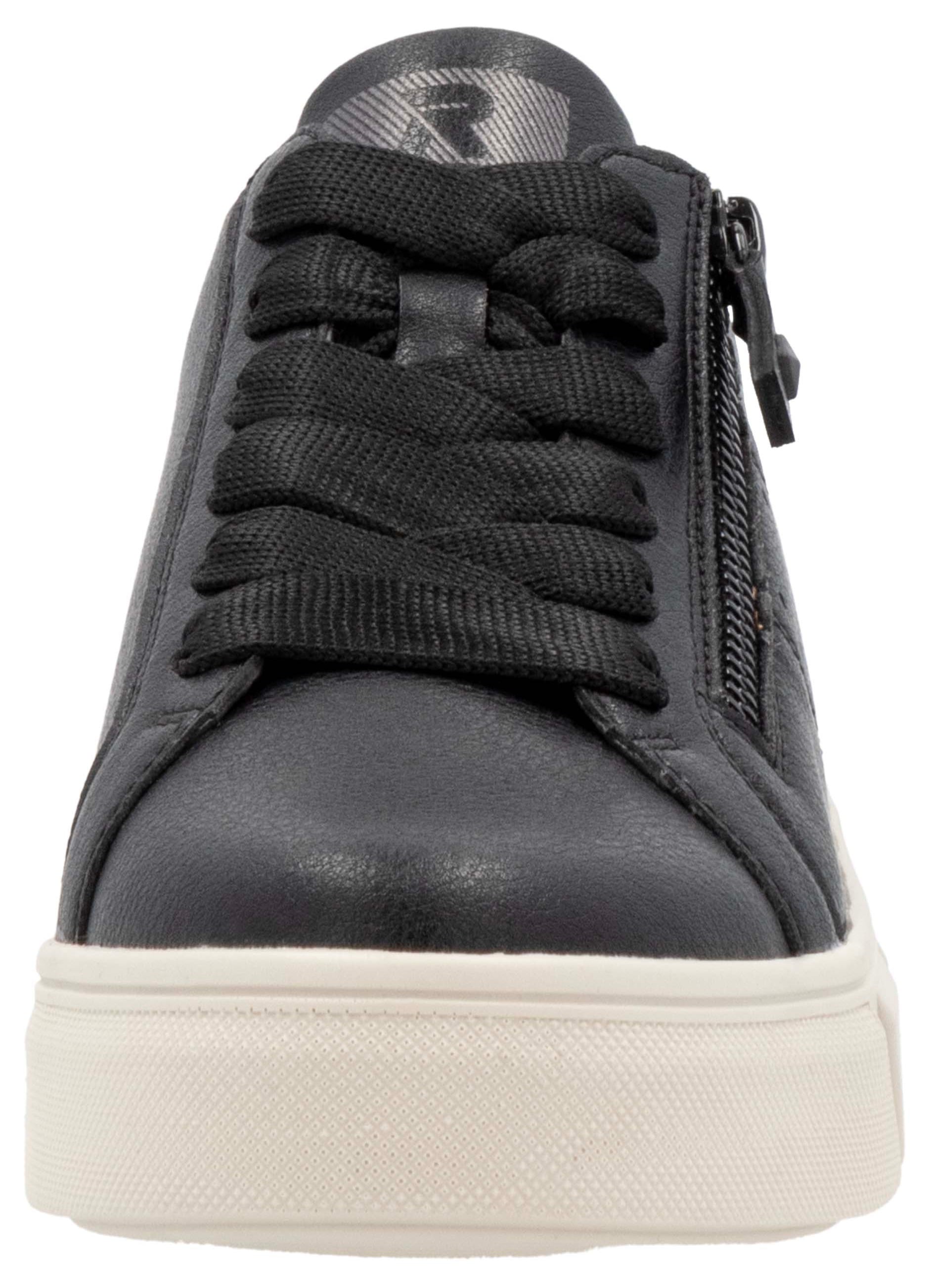 Rieker EVOLUTION Plateausneaker, Freizeitschuh, Halbschuh, Schnürschuh mit zusätzlichem Reissverschluss