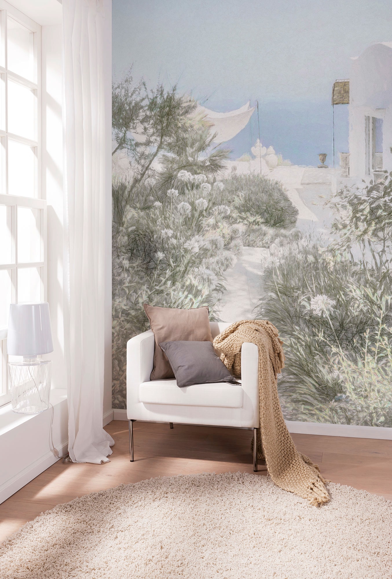 Komar Vliestapete »Digitaldruck Vlies - Côte d’Azur - Grösse 200 x 250 cm«, bedruckt, Wohnzimmer, Schlafzimmer