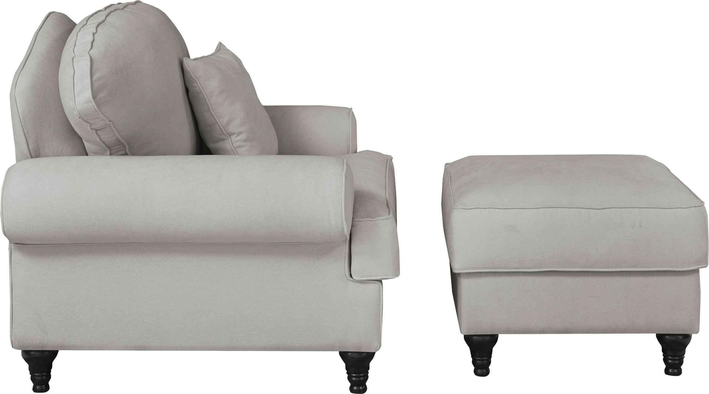 Home affaire Sessel »WESTMINSTER«, (Set, 2 St., 1Sessel, 1 Hocker), mit Federkern-Polsterung