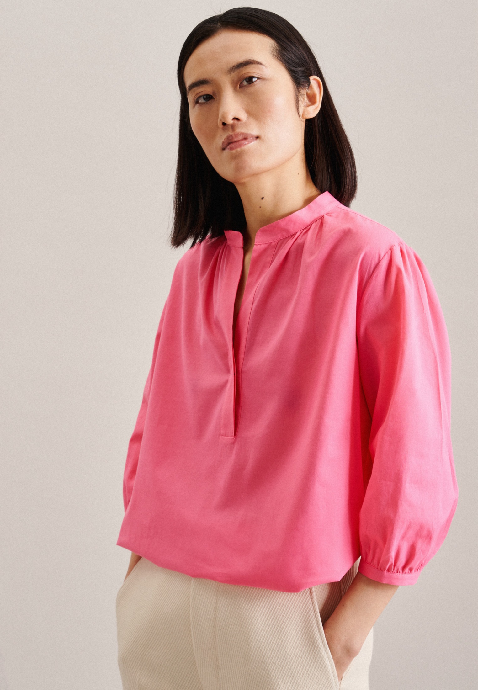 seidensticker Klassische Bluse »Schwarze Rose« Tunika Uni