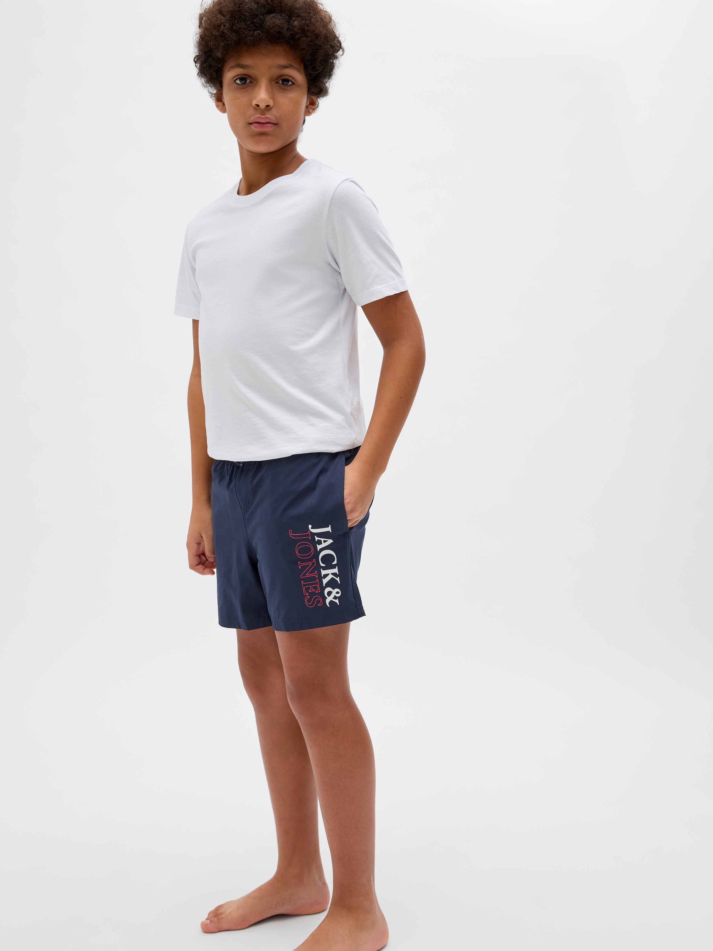 Jack & Jones Junior Badeshorts »JPSTMAUI JJSWIM DOUBLE LOGO AKM SN JNR«