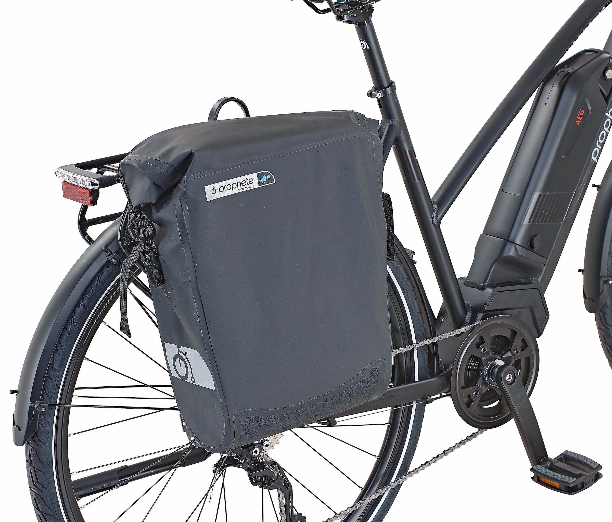 Prophete E-Bike »Entdecker PowerEdition«, 10 Gang, Shimano, Deore, Mittelmotor 250 W, (mit Seitentasche), Pedelec, Elektrofahrrad für Damen u. Herren